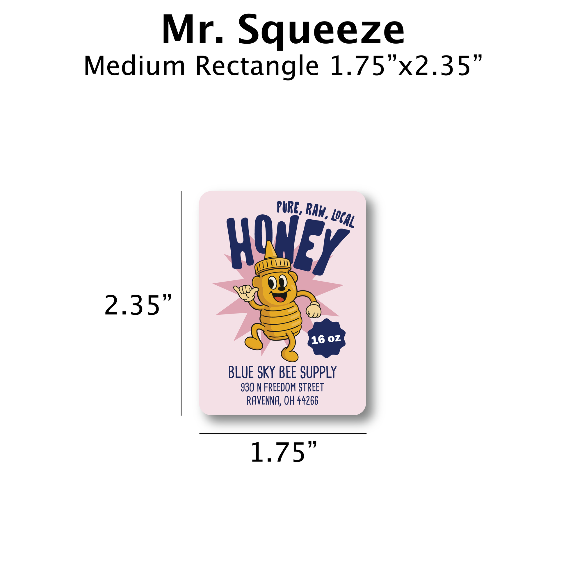 Mr Squeeze - Customizable Label Design