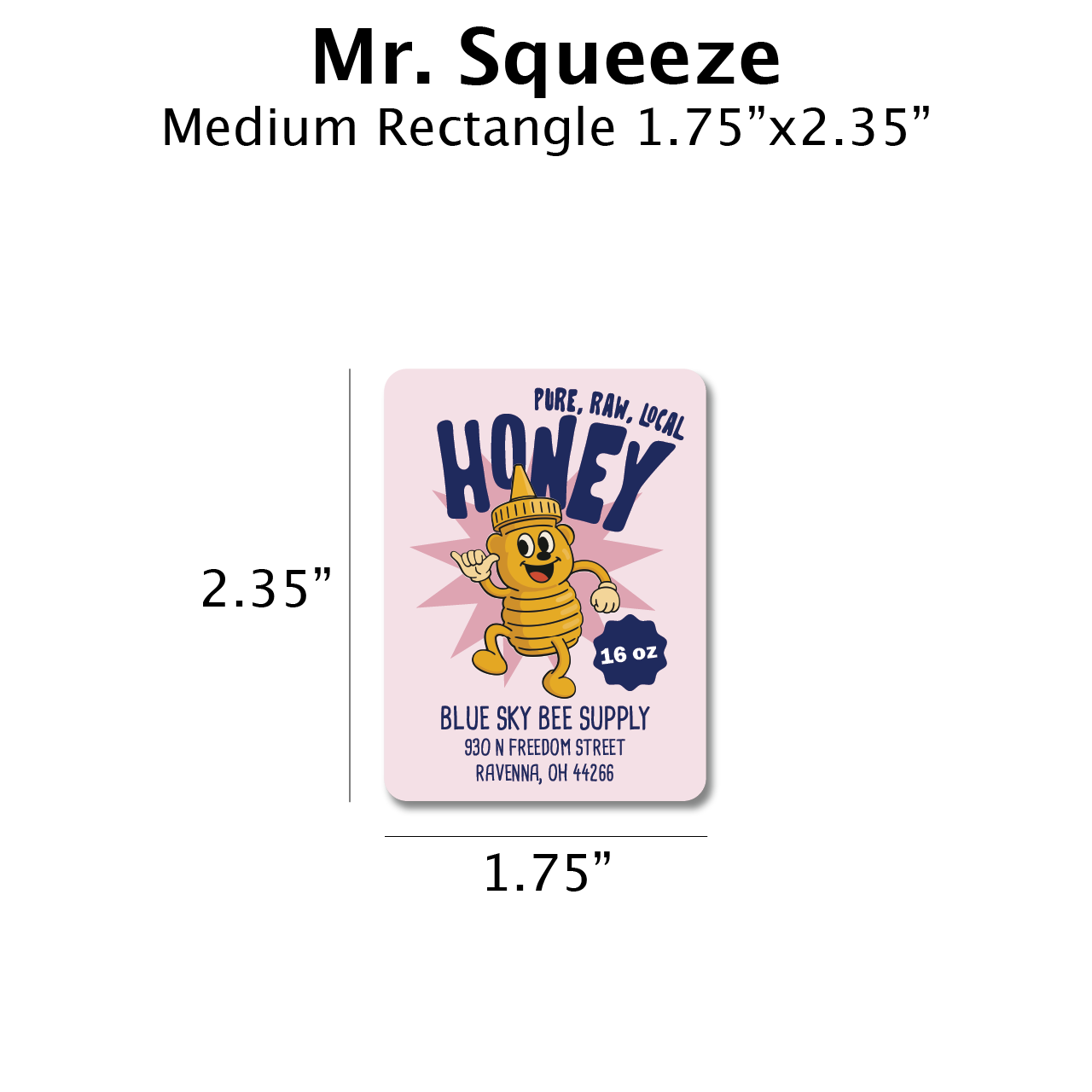 Mr Squeeze - Customizable Label Design