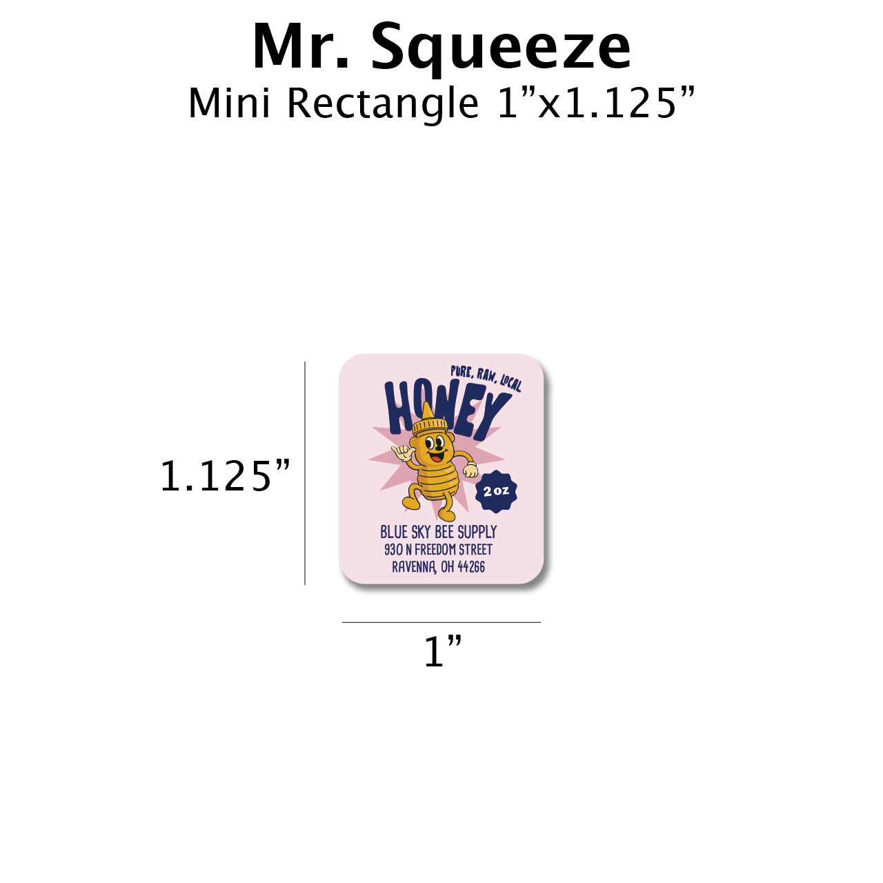 Mr Squeeze - Customizable Label Design
