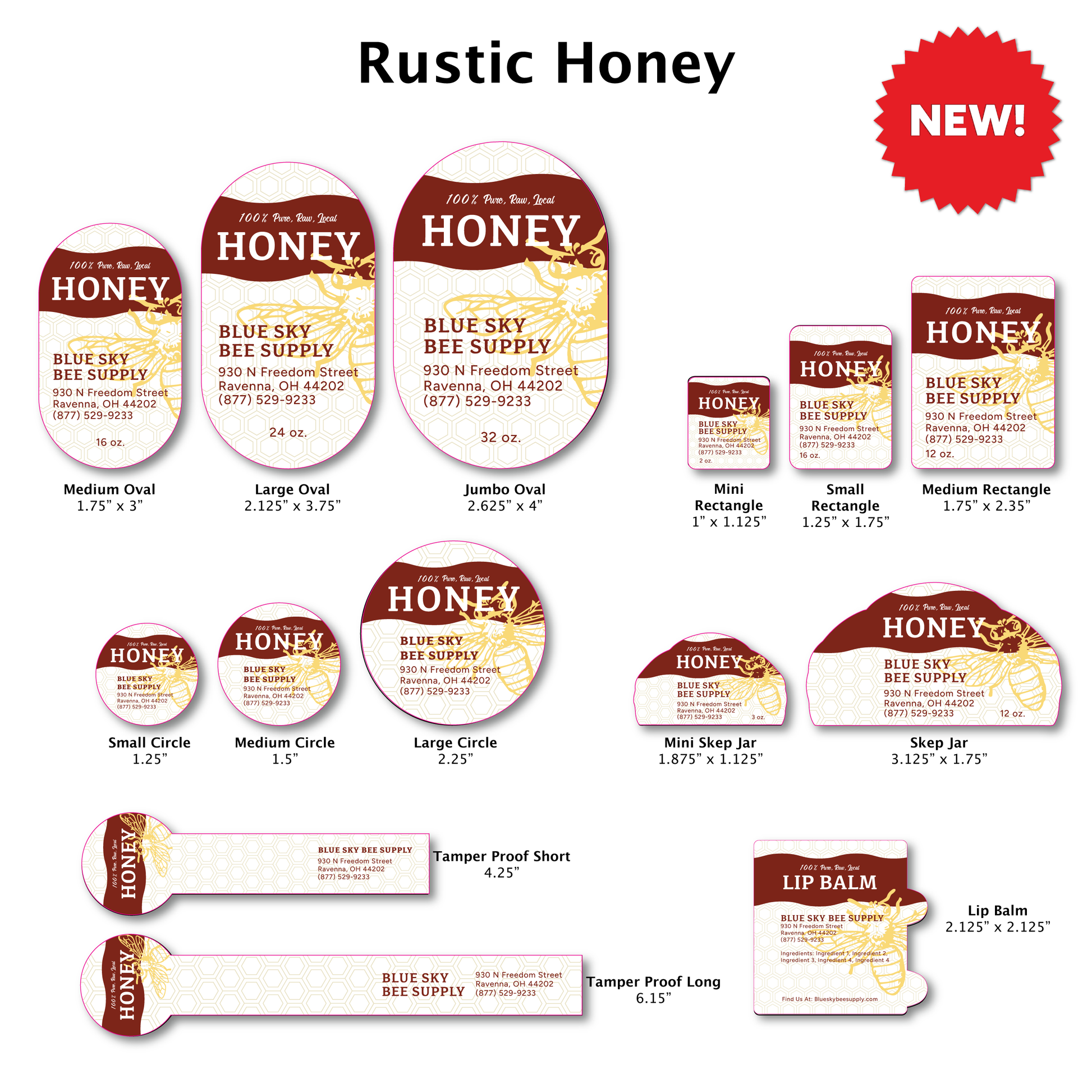 Rustic Honey - Customizable Label Design
