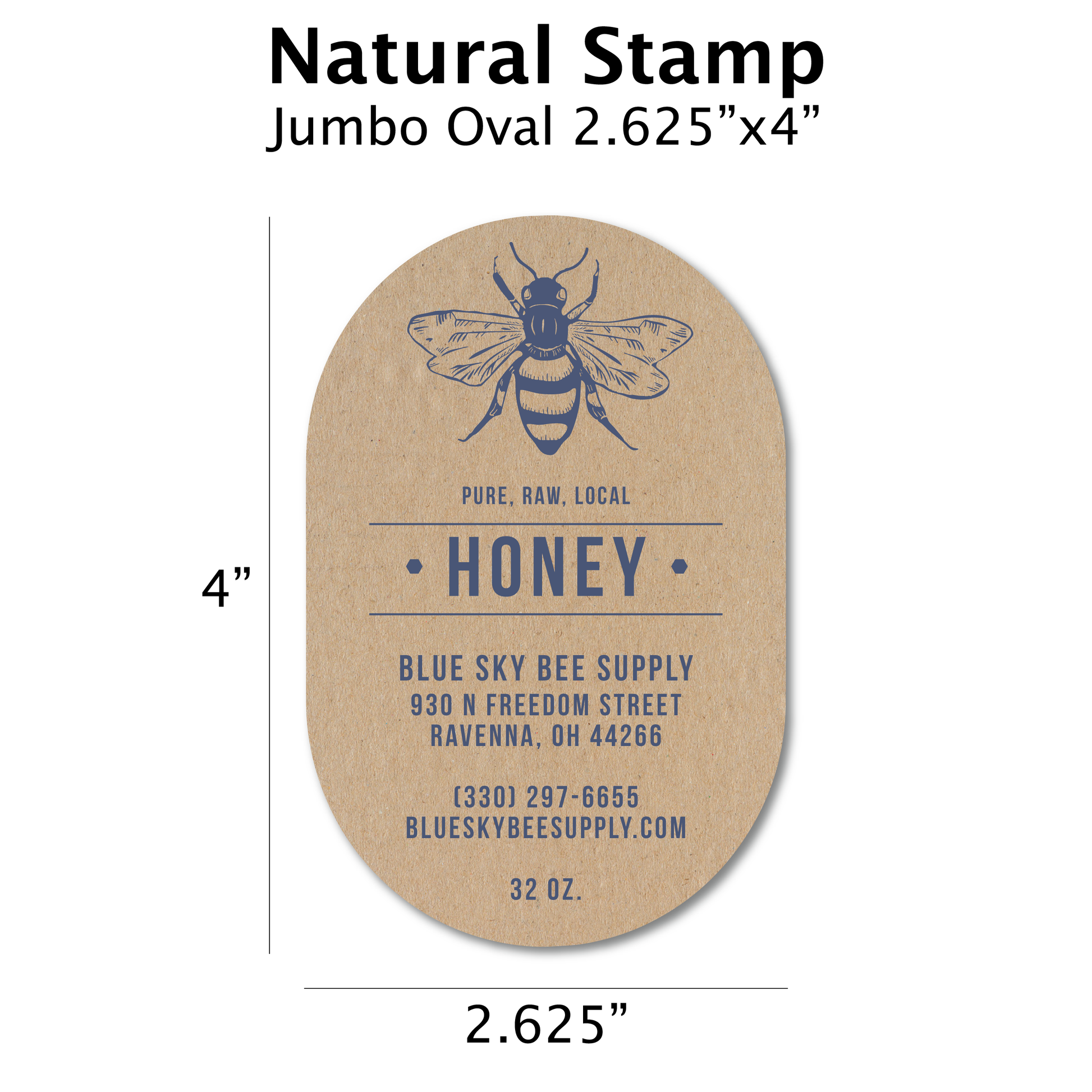 Natural Stamp - Customizable Label Design