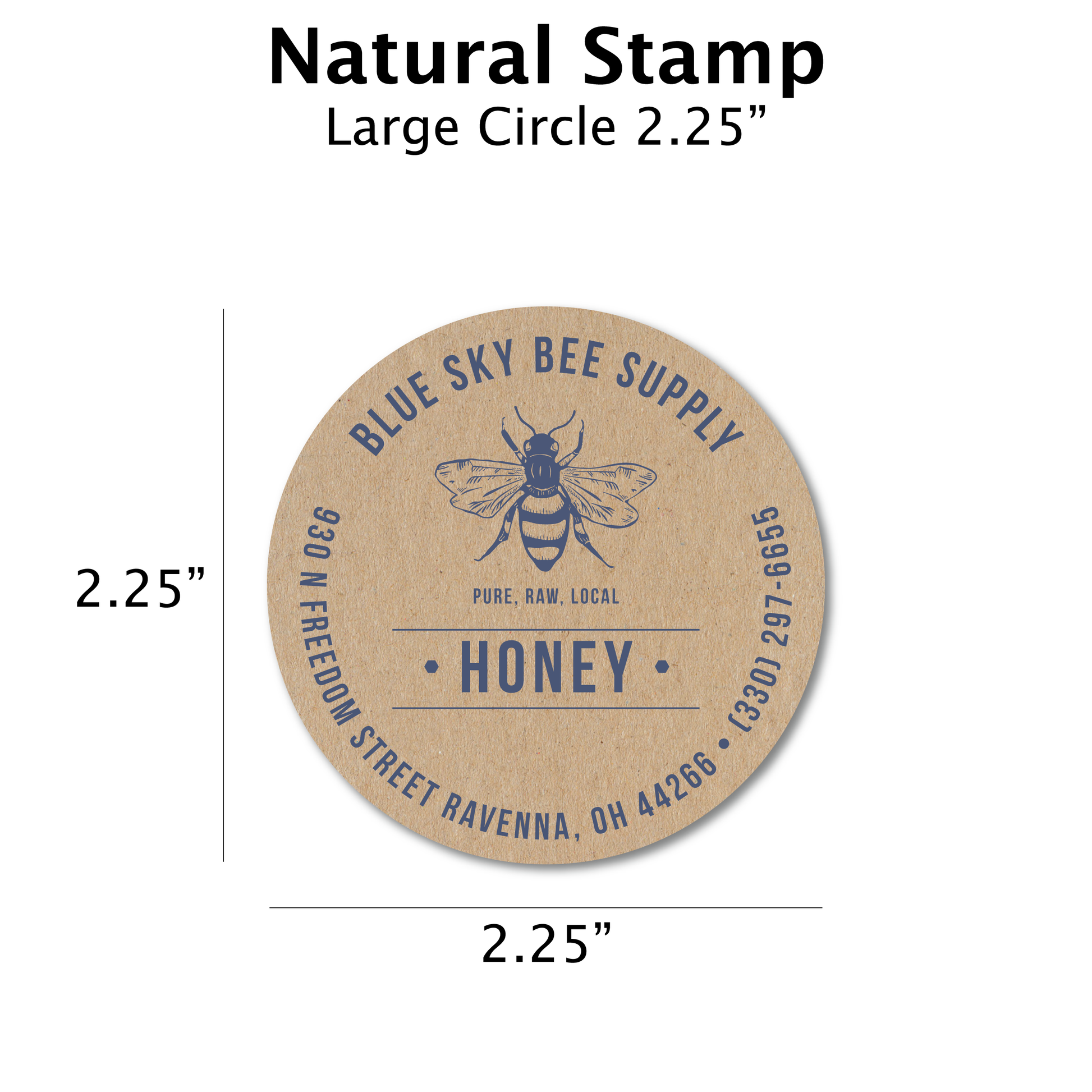 Natural Stamp - Customizable Label Design