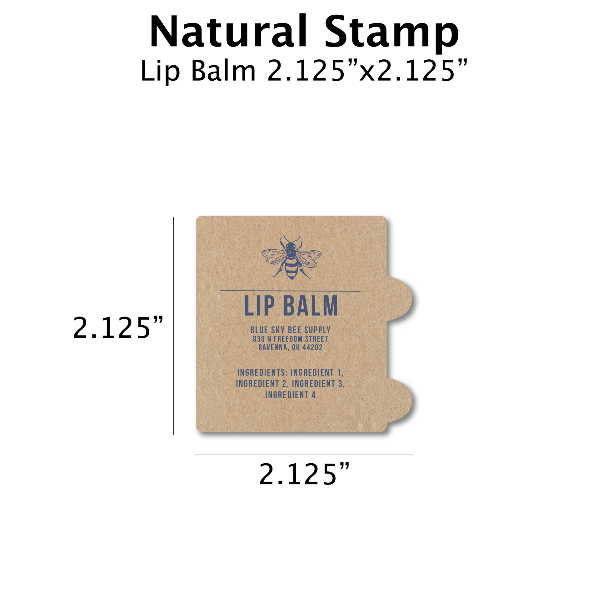 Natural Stamp - Customizable Label Design