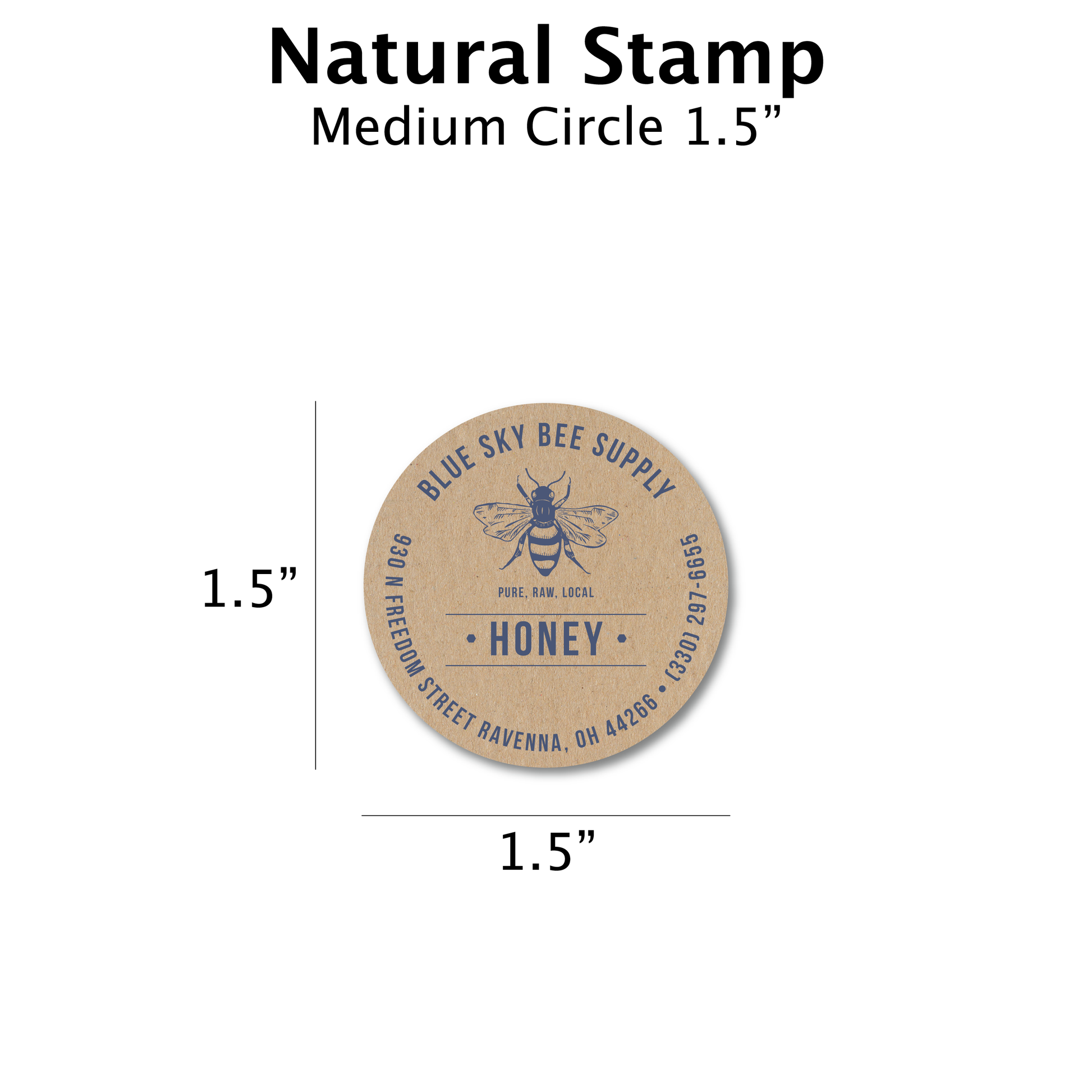 Natural Stamp - Customizable Label Design