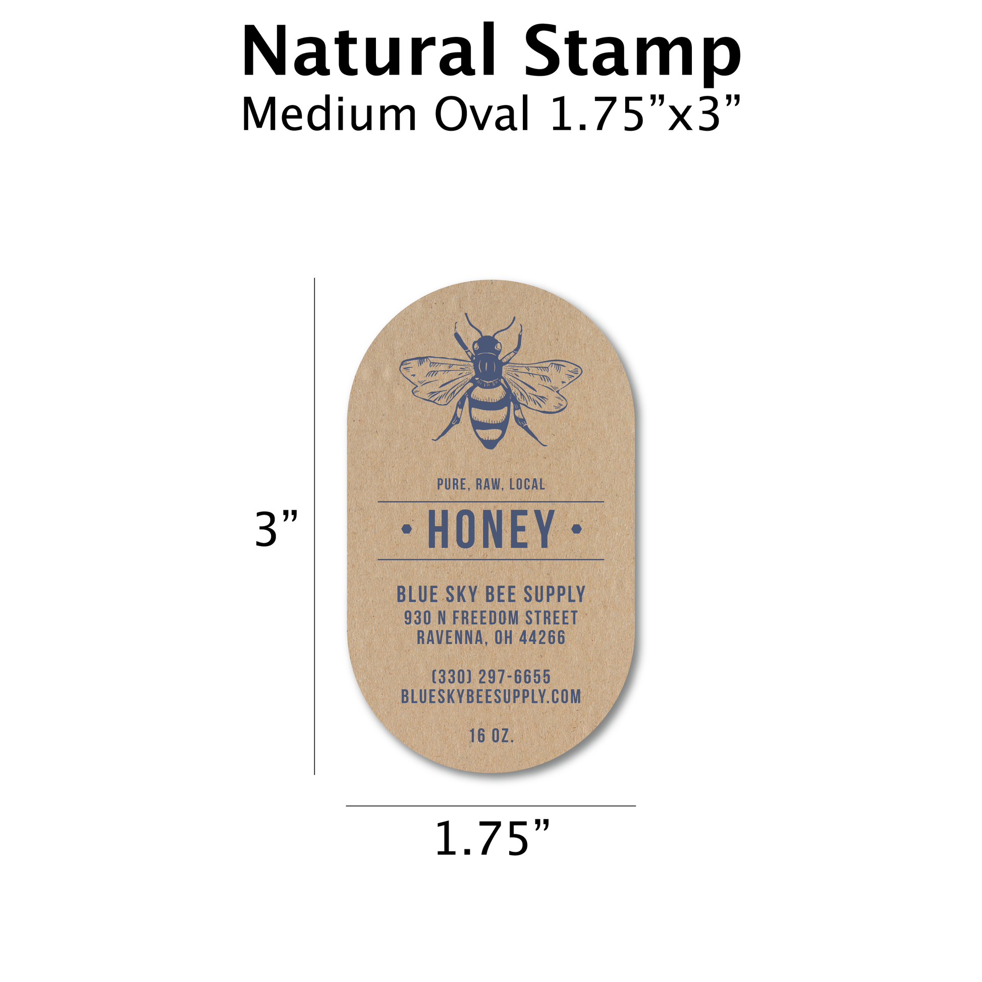 Natural Stamp - Customizable Label Design