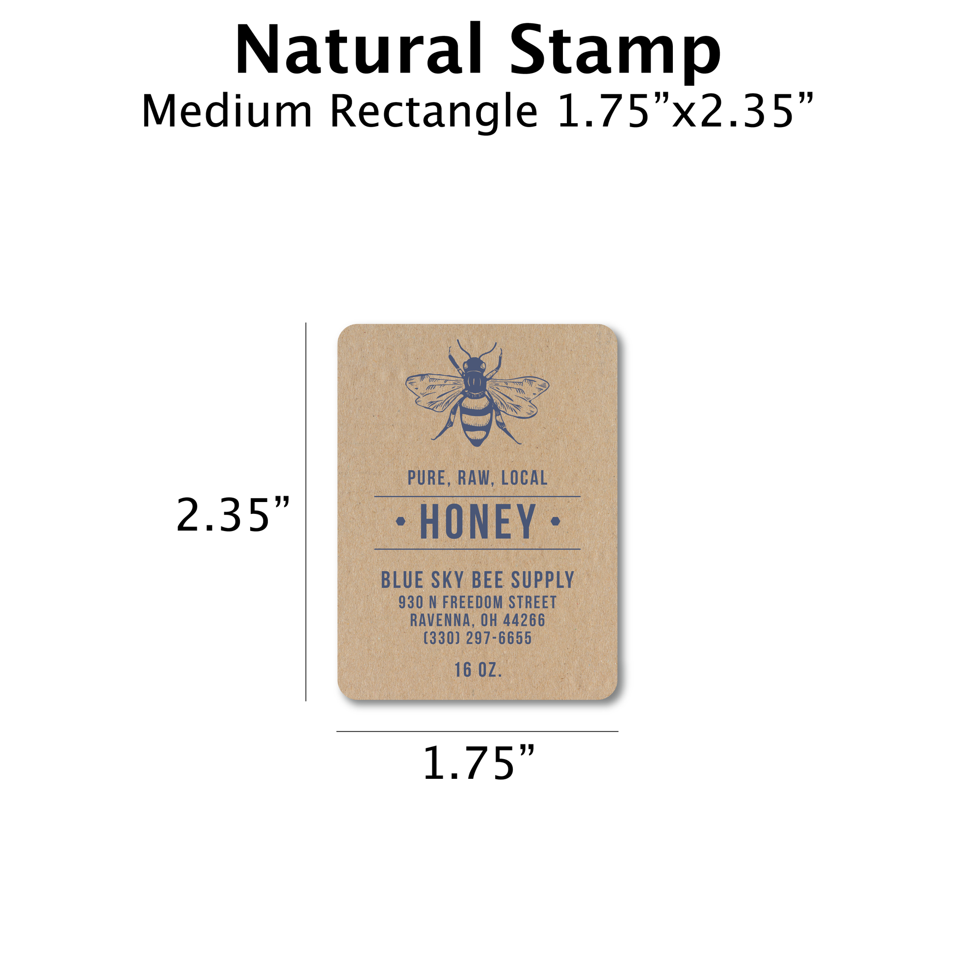 Natural Stamp - Customizable Label Design
