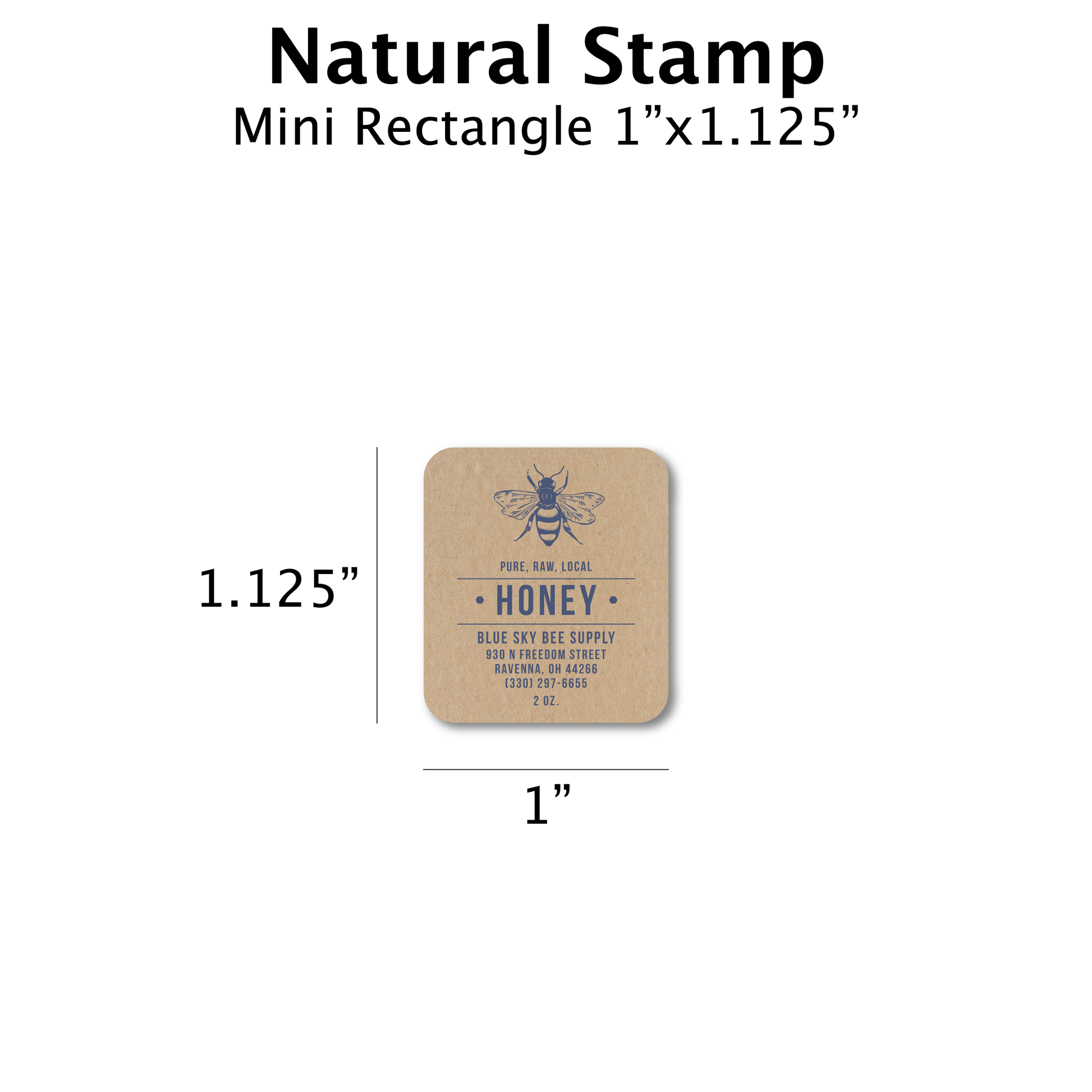 Natural Stamp - Customizable Label Design