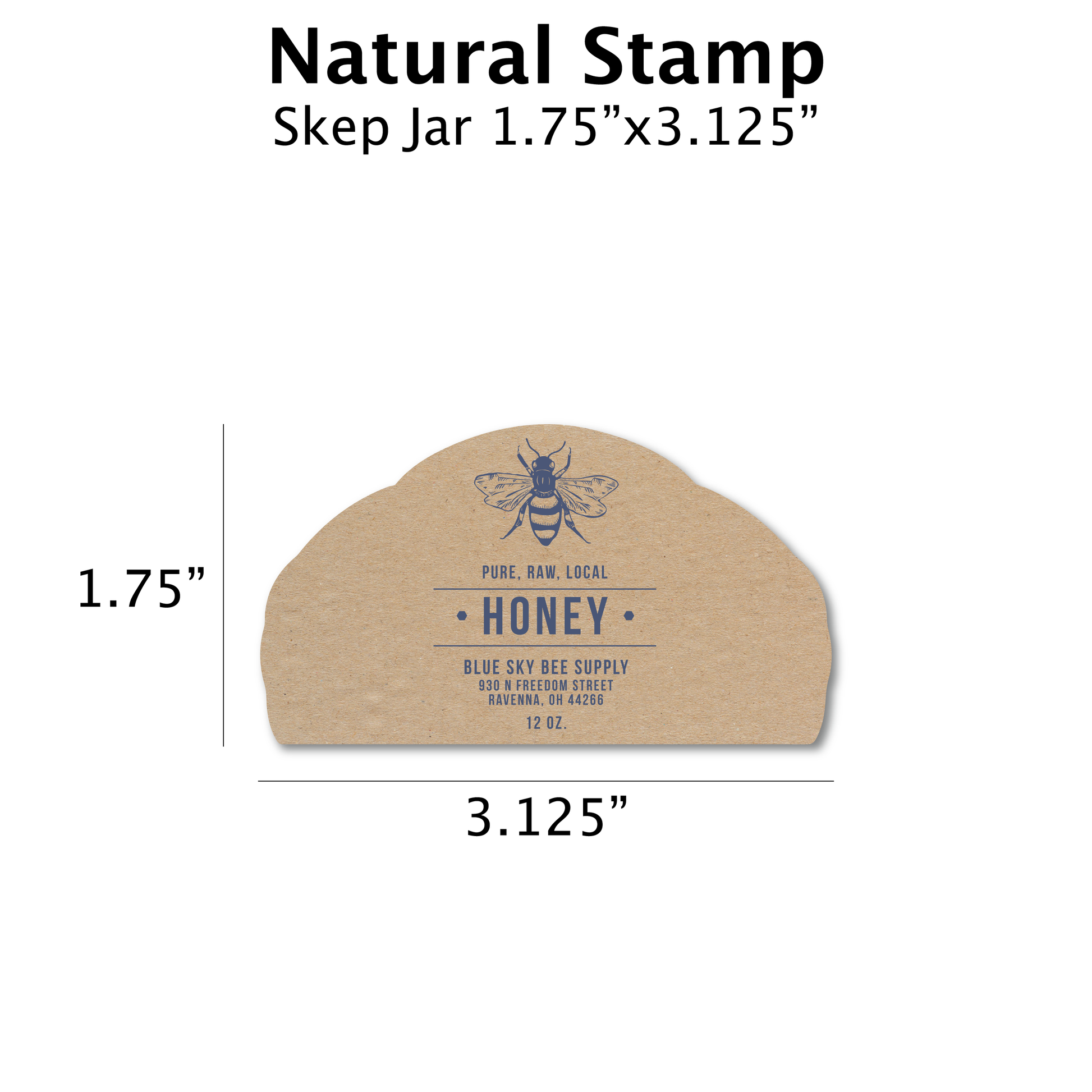 Natural Stamp - Customizable Label Design