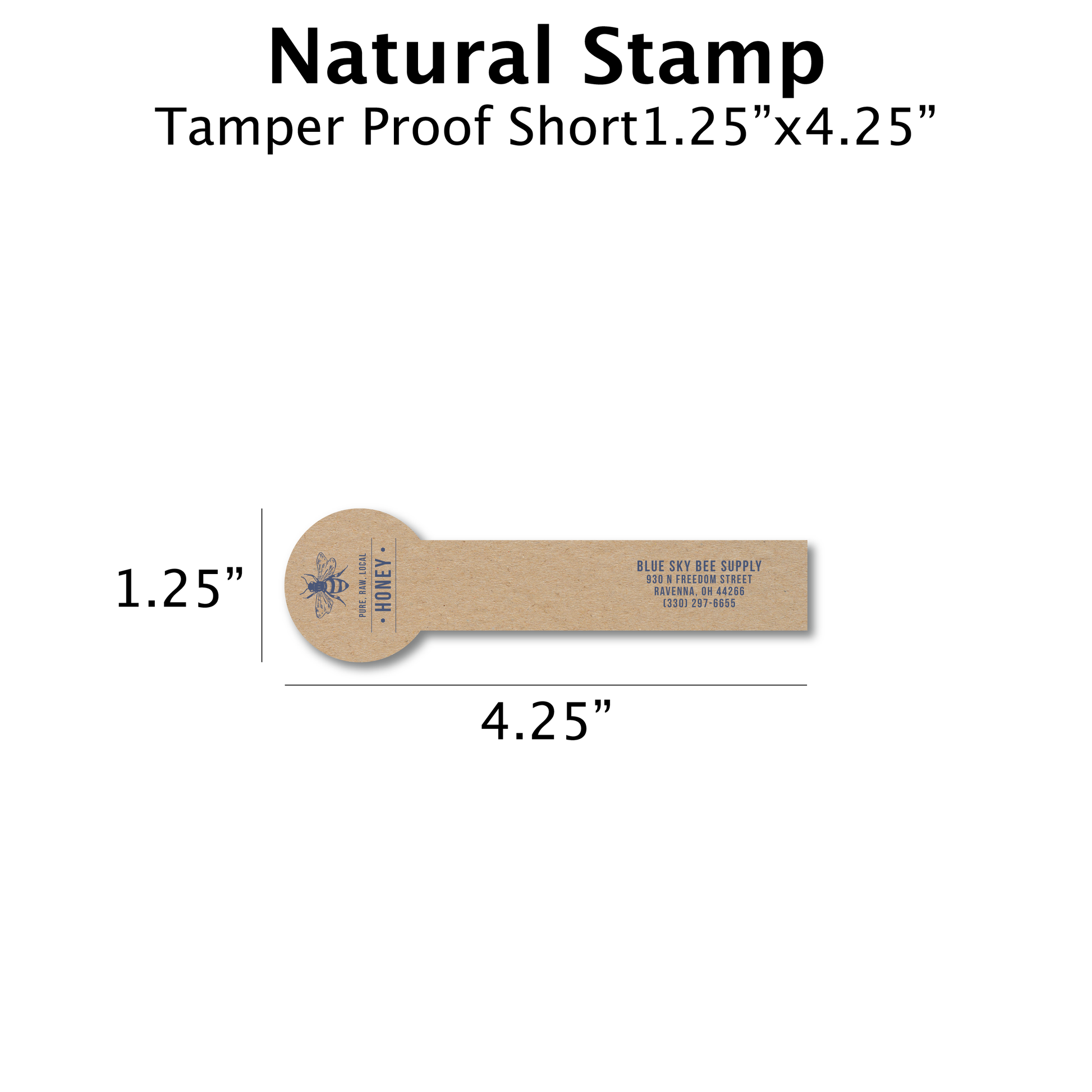 Natural Stamp - Customizable Label Design