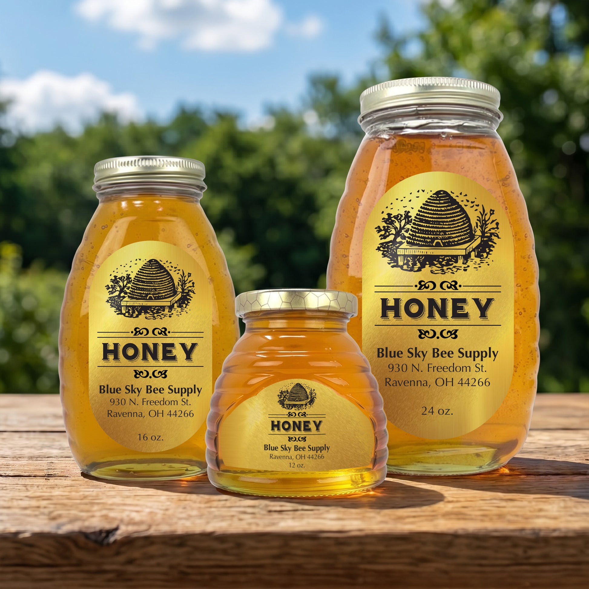 Old Time - Customizable Gold Foil Label Design