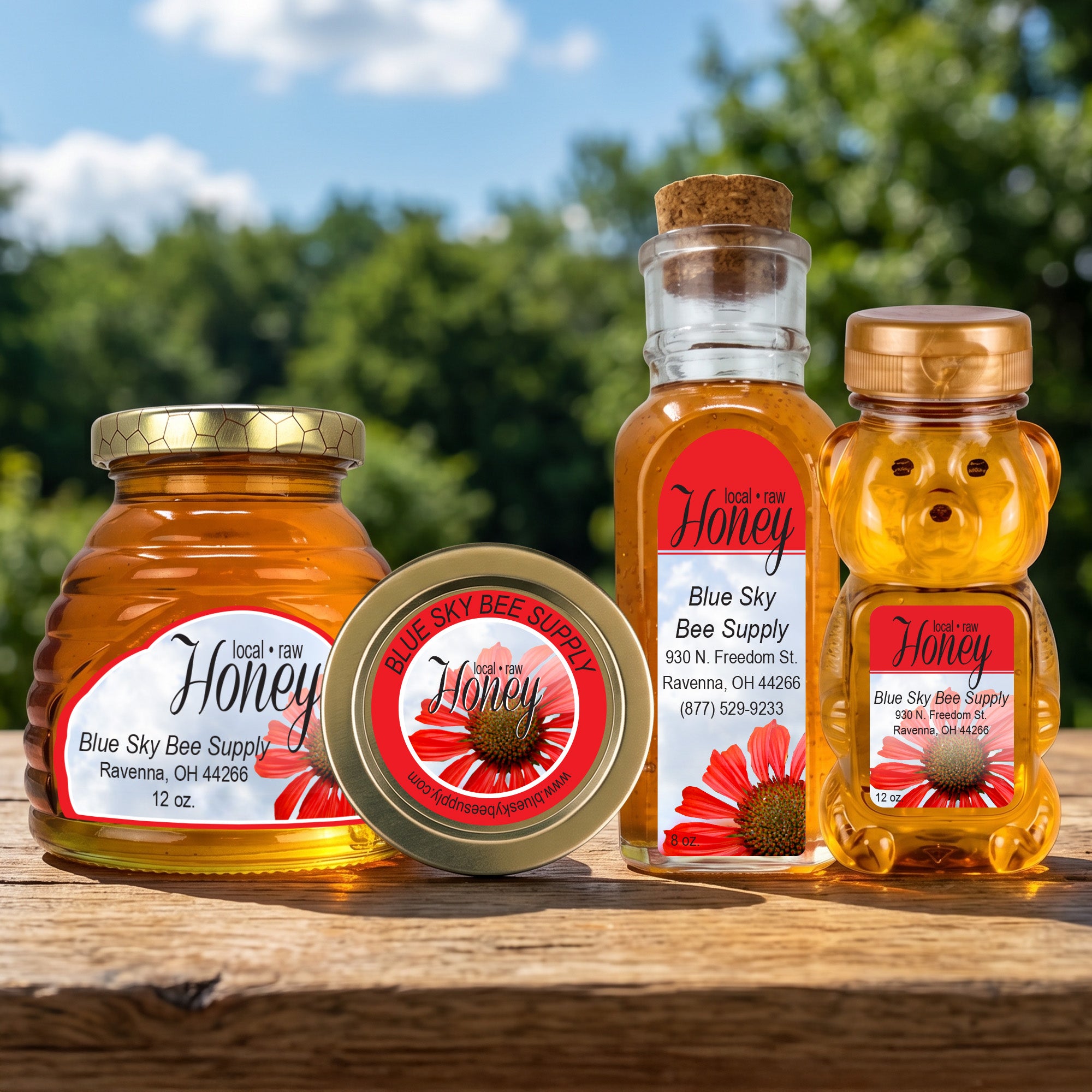 Red Coneflower - Customizable Label Design