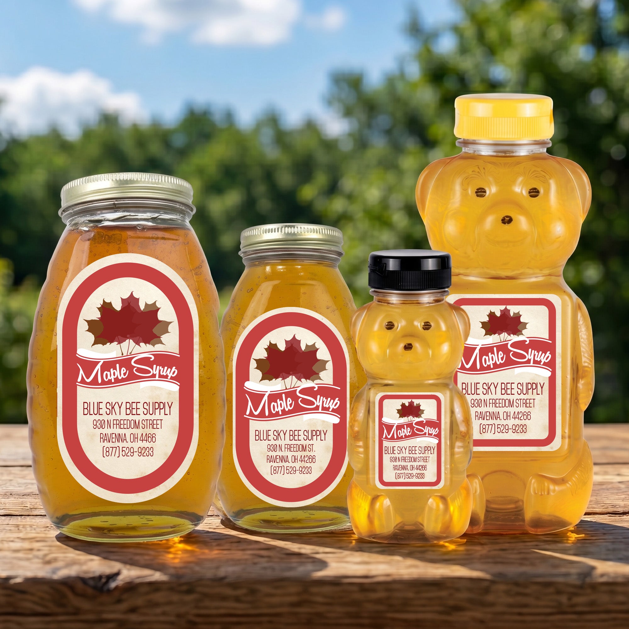 Red Maple - Customizable Label Design