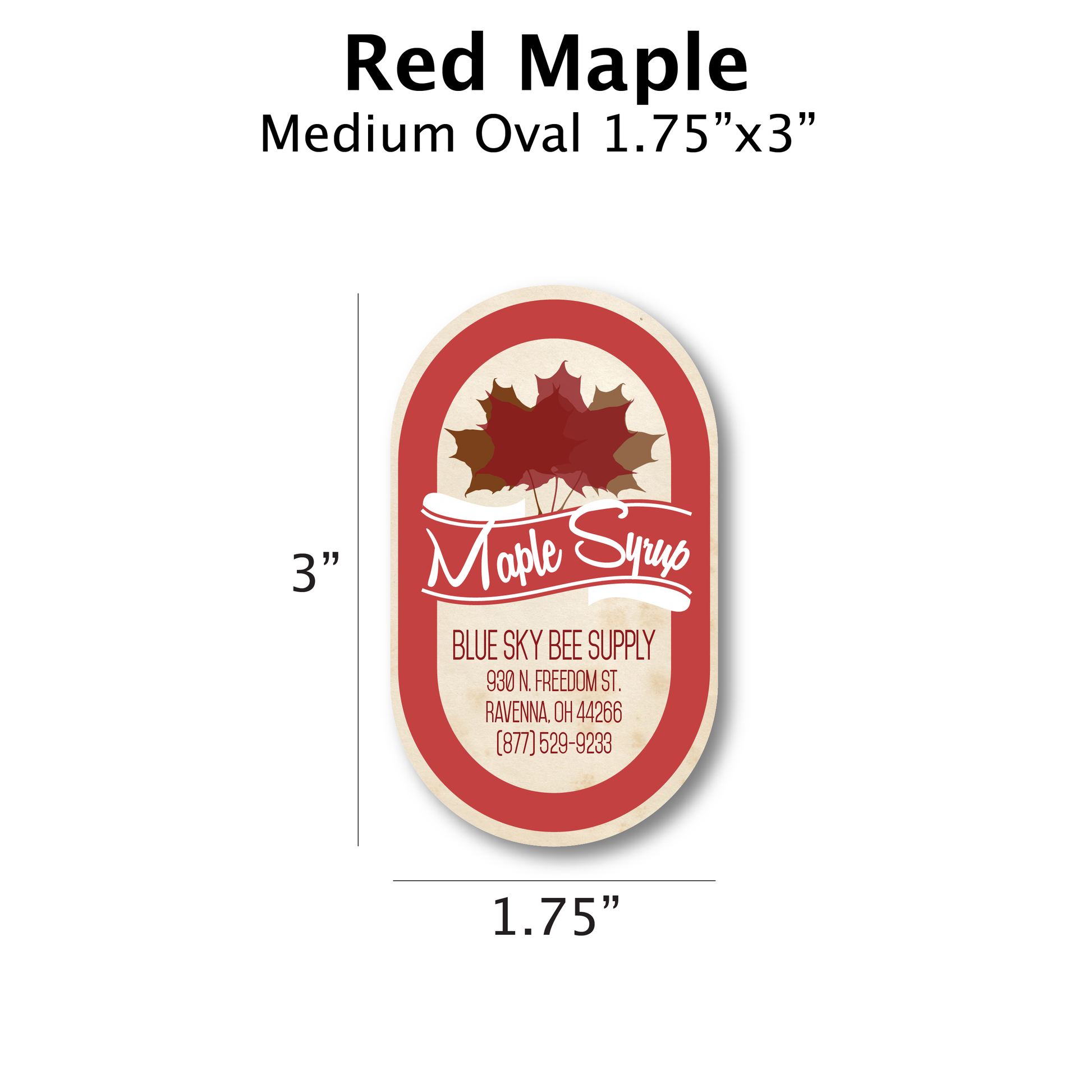 Red Maple - Customizable Label Design