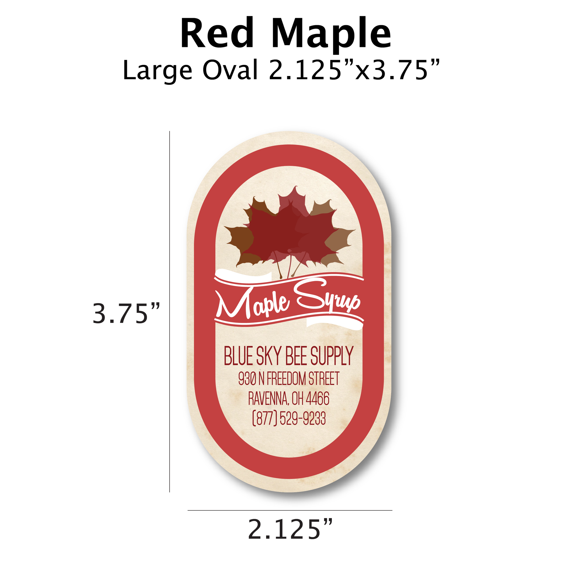 Red Maple - Customizable Label Design