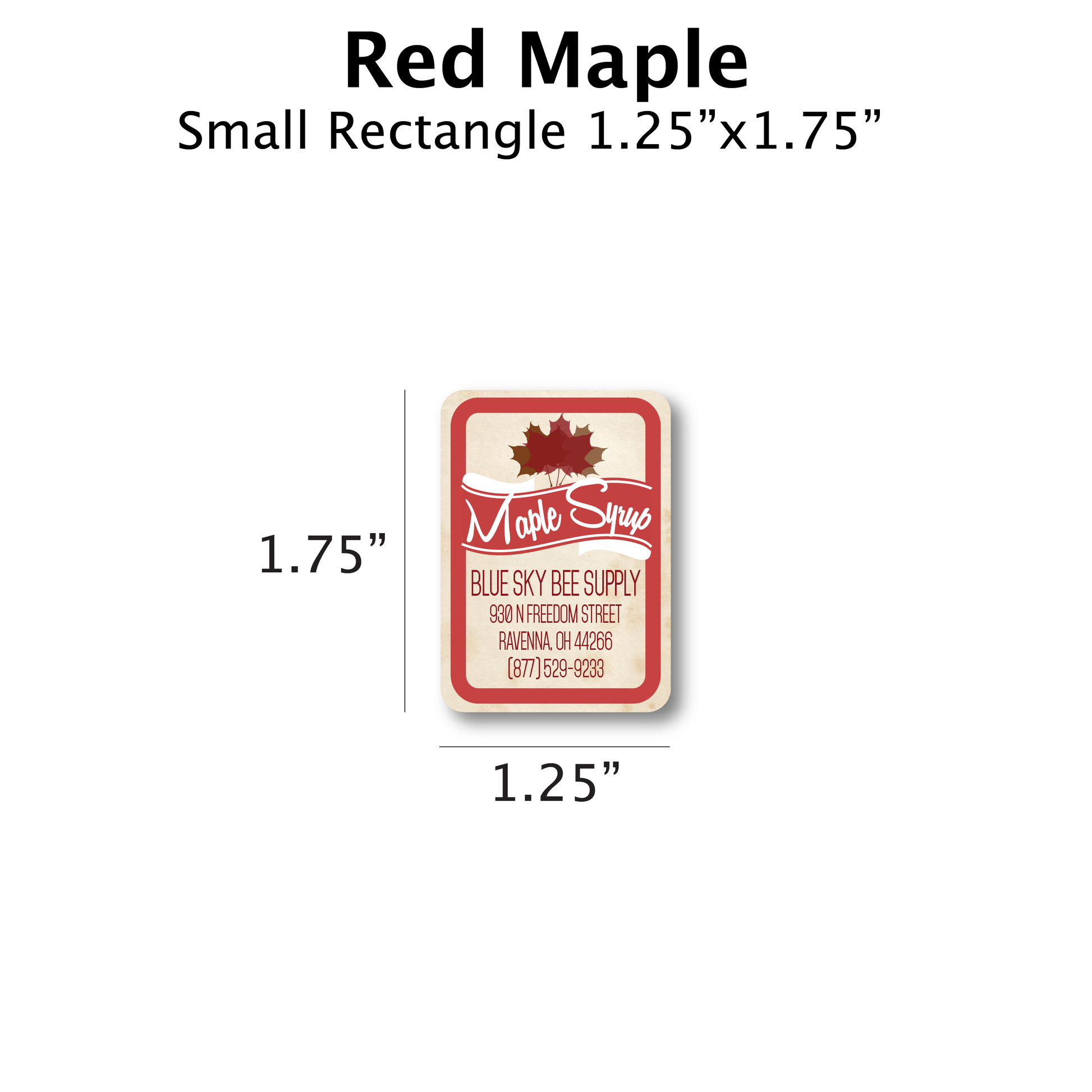 Red Maple - Customizable Label Design
