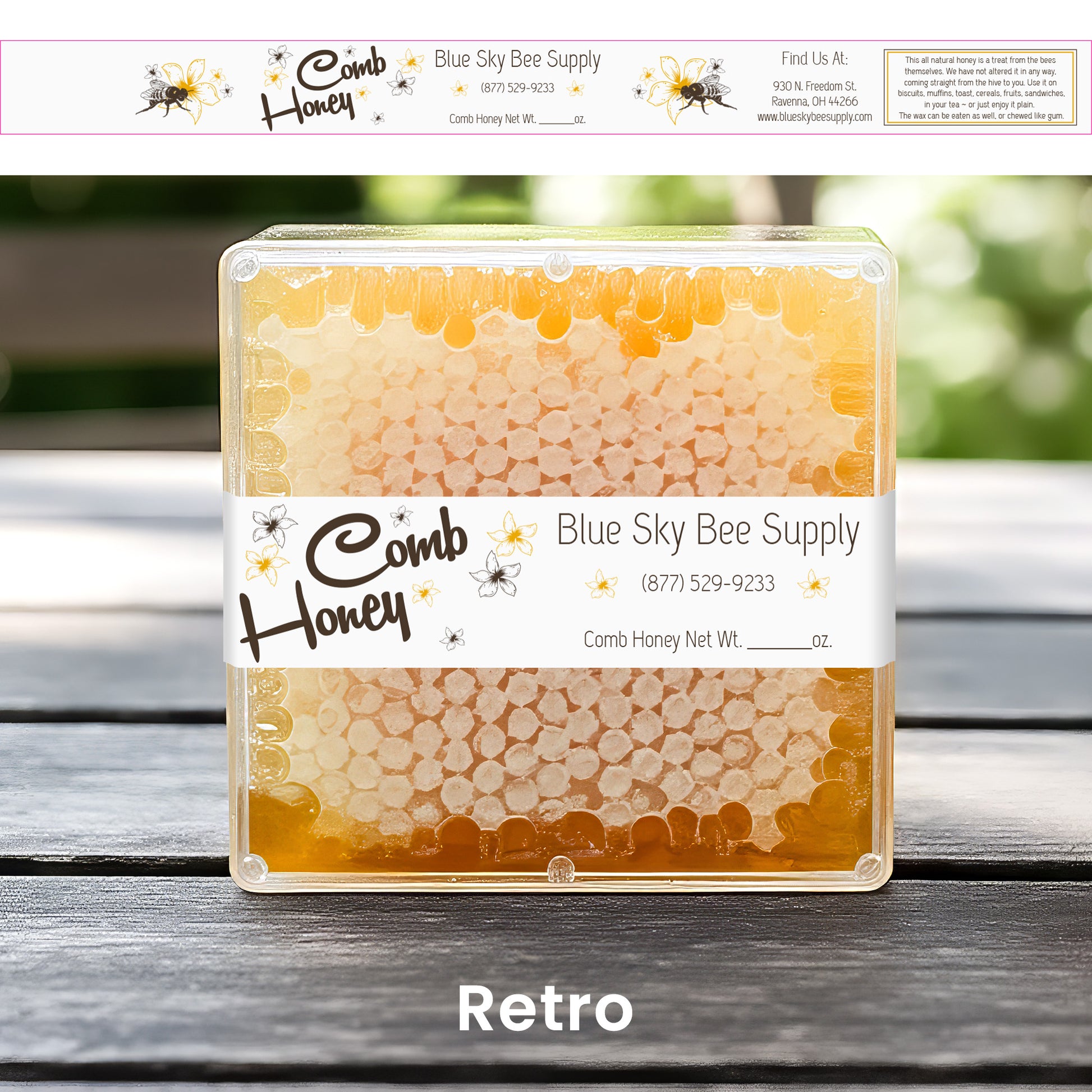 Customizable Full Size Cut Comb Box Labels (100 count)