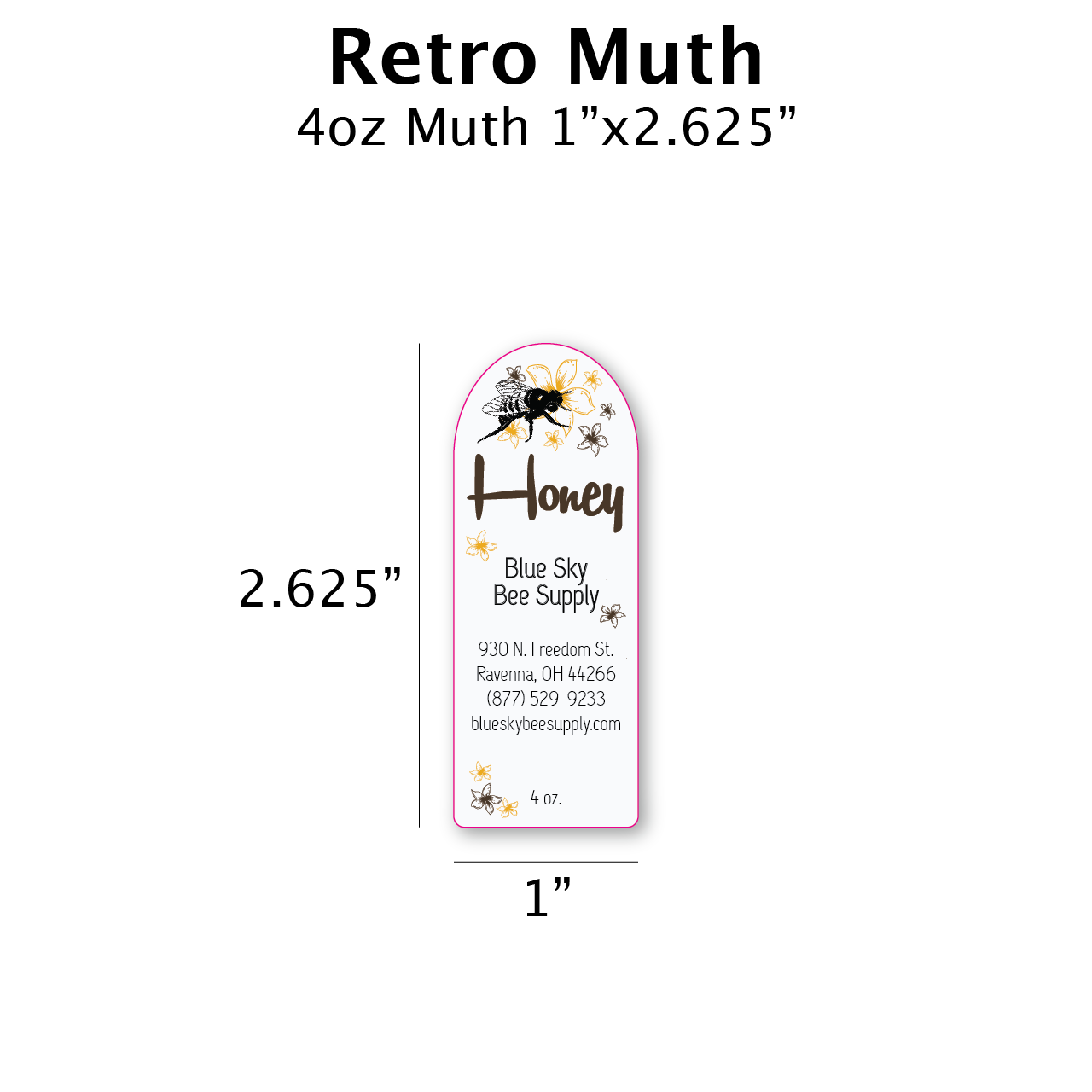 Retro - Customizable Muth Jar Labels