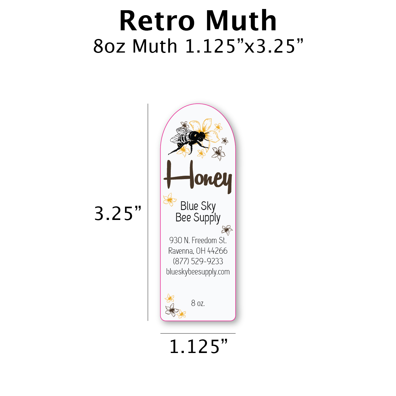 Retro - Customizable Muth Jar Labels