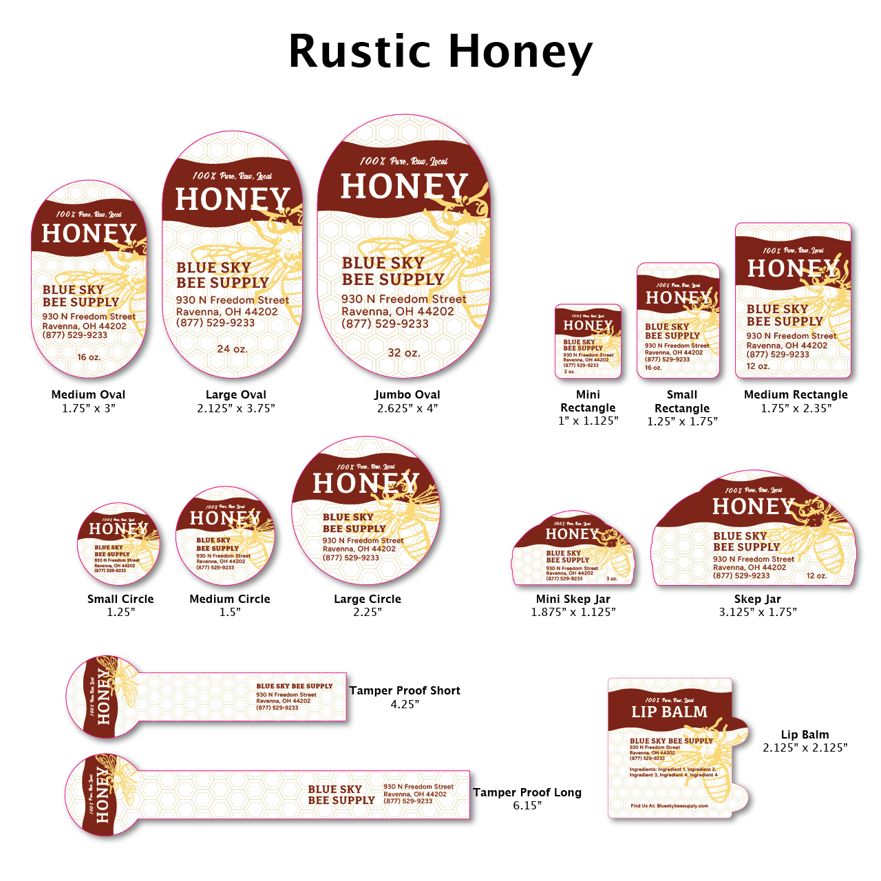 Rustic Honey - Customizable Label Design