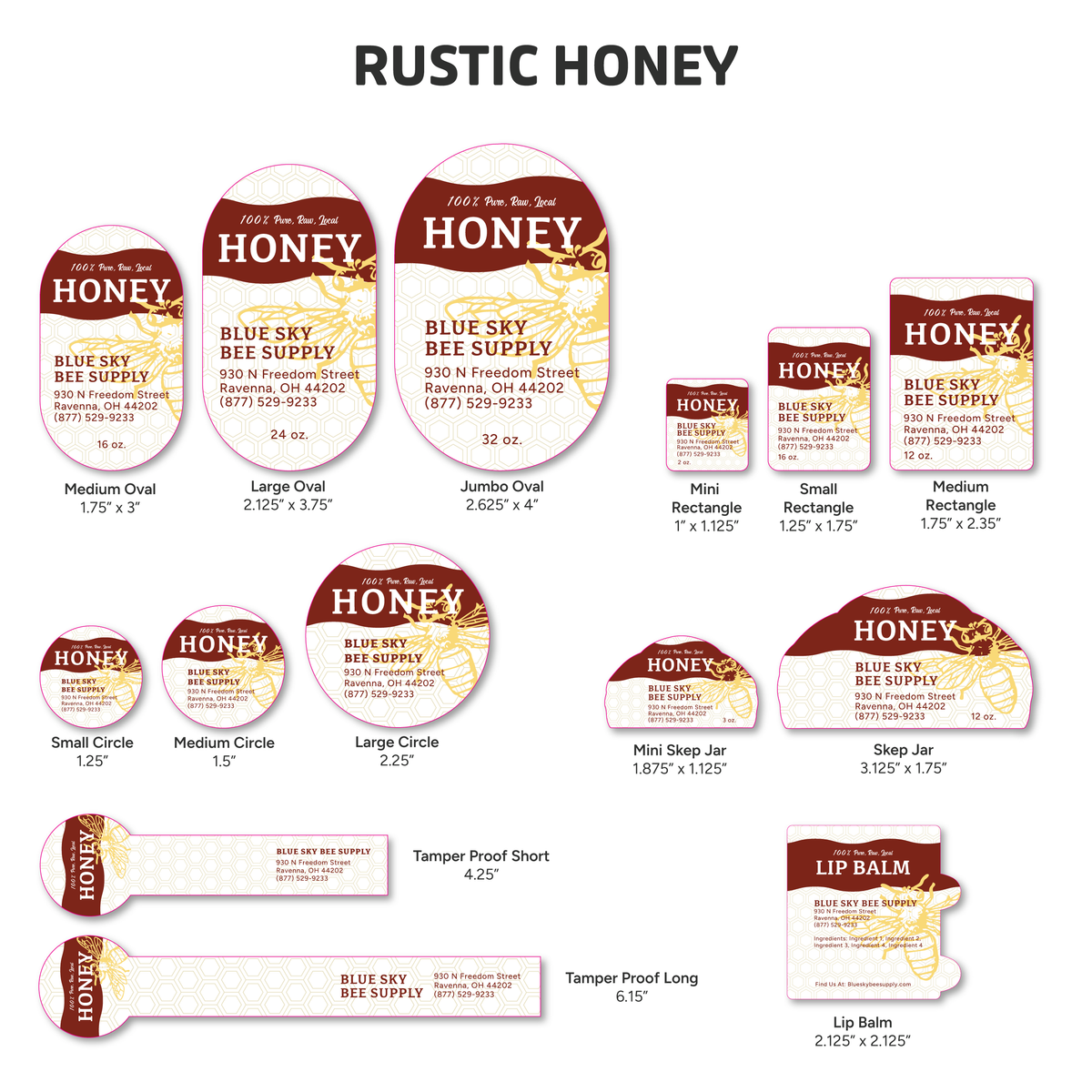 Rustic Honey - Customizable Label Design
