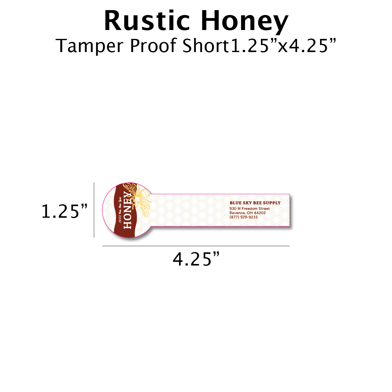 Rustic Honey - Customizable Label Design