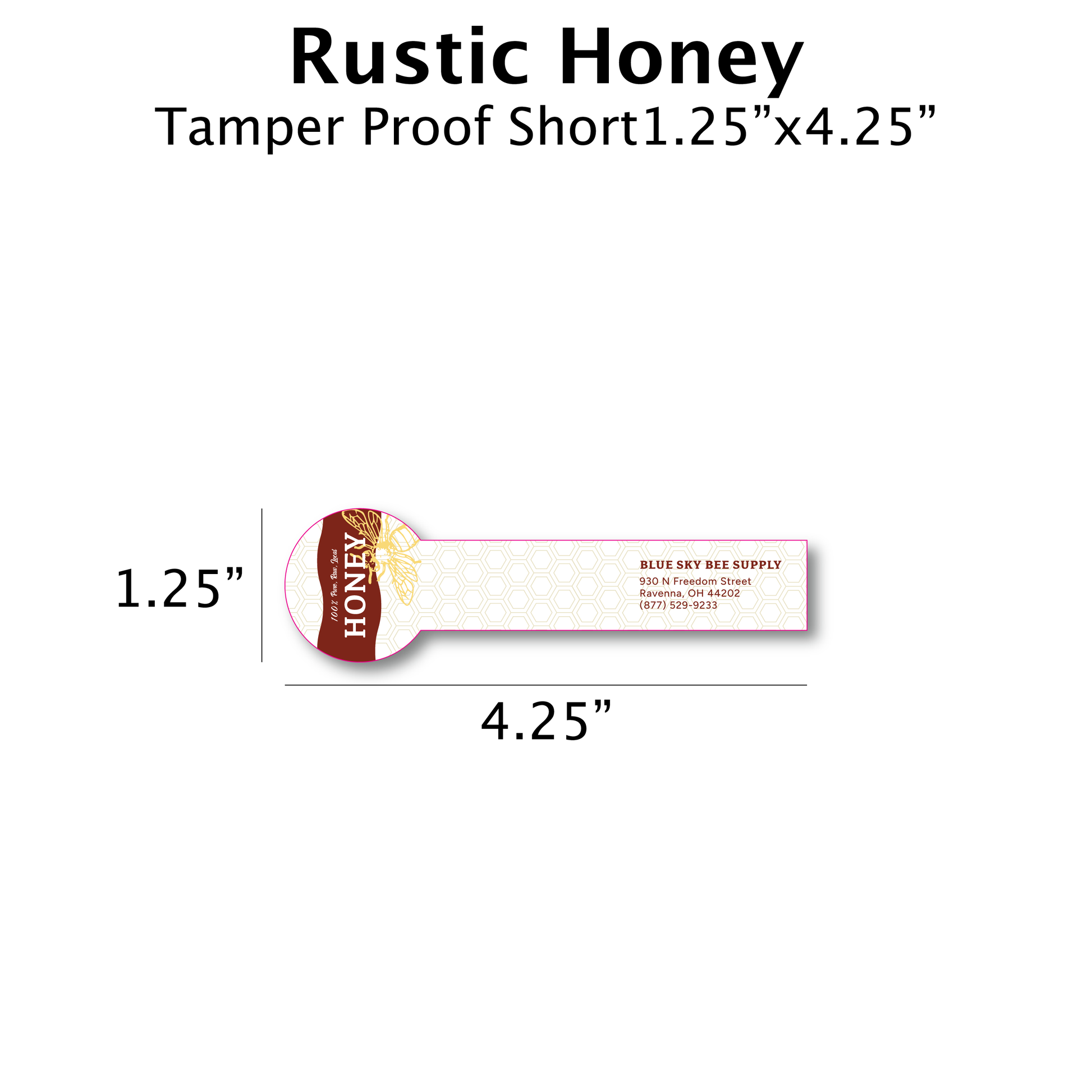 Rustic Honey - Customizable Label Design