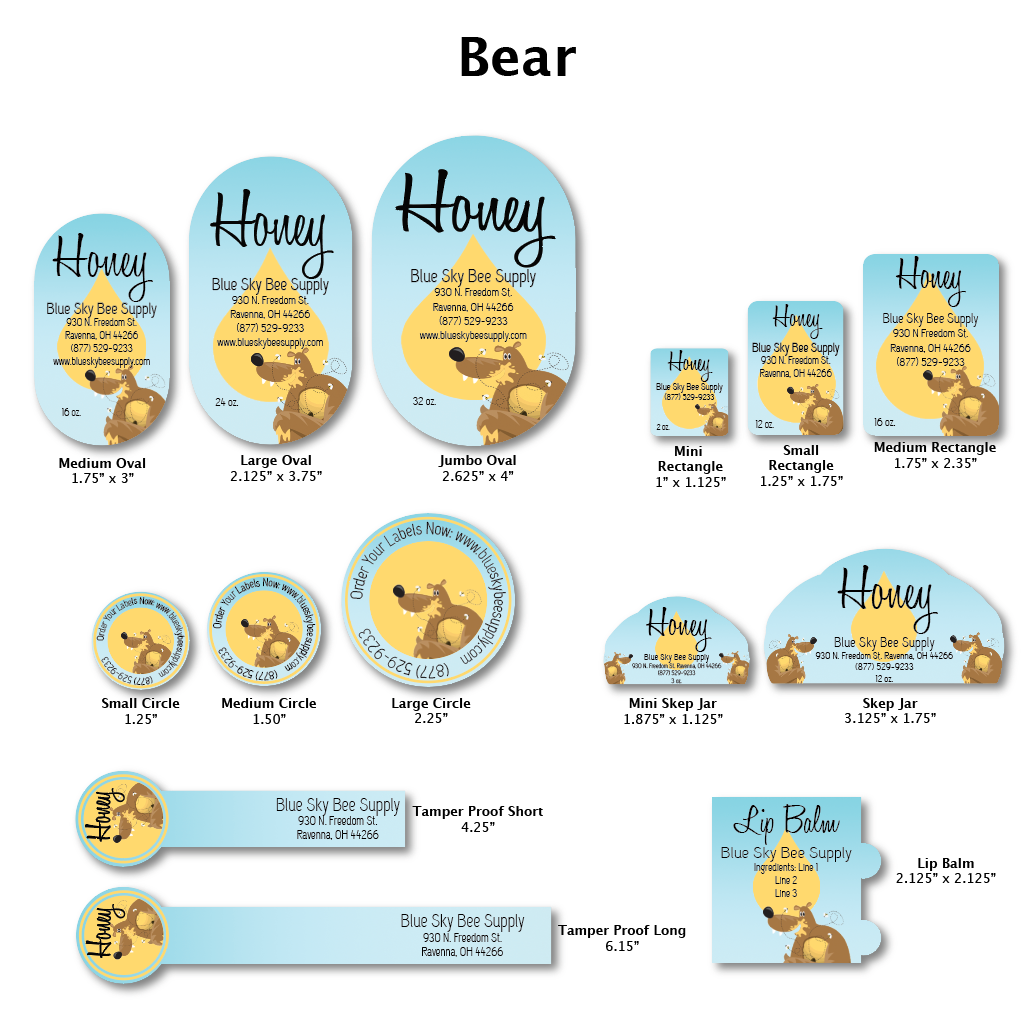 Bear - Customizable Label Design