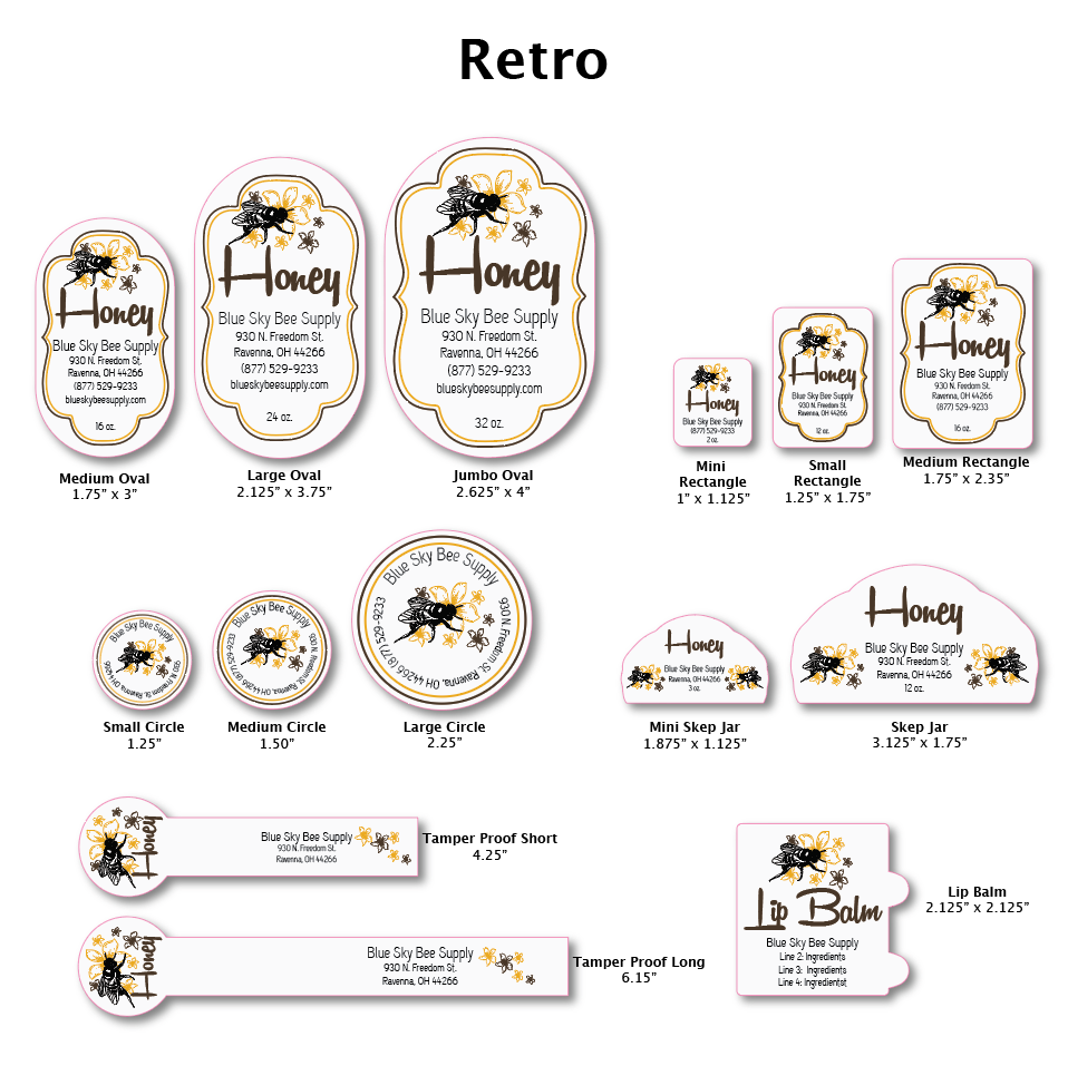 Retro - Customizable Label Design