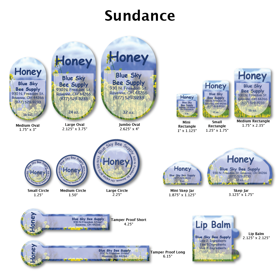 Sundance - Customizable Label Design