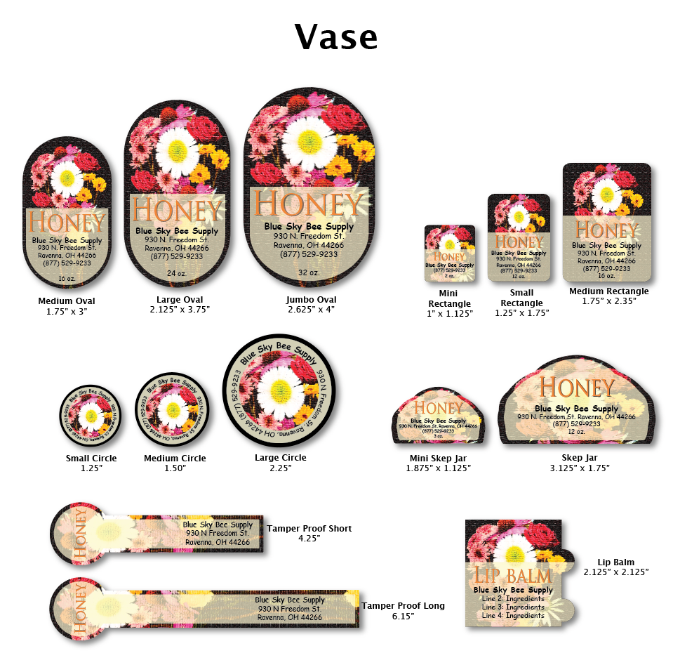 Vase - Customizable Label Design
