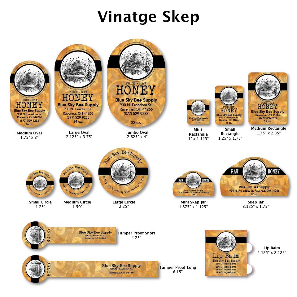 Vintage Skep - Customizable Label Design