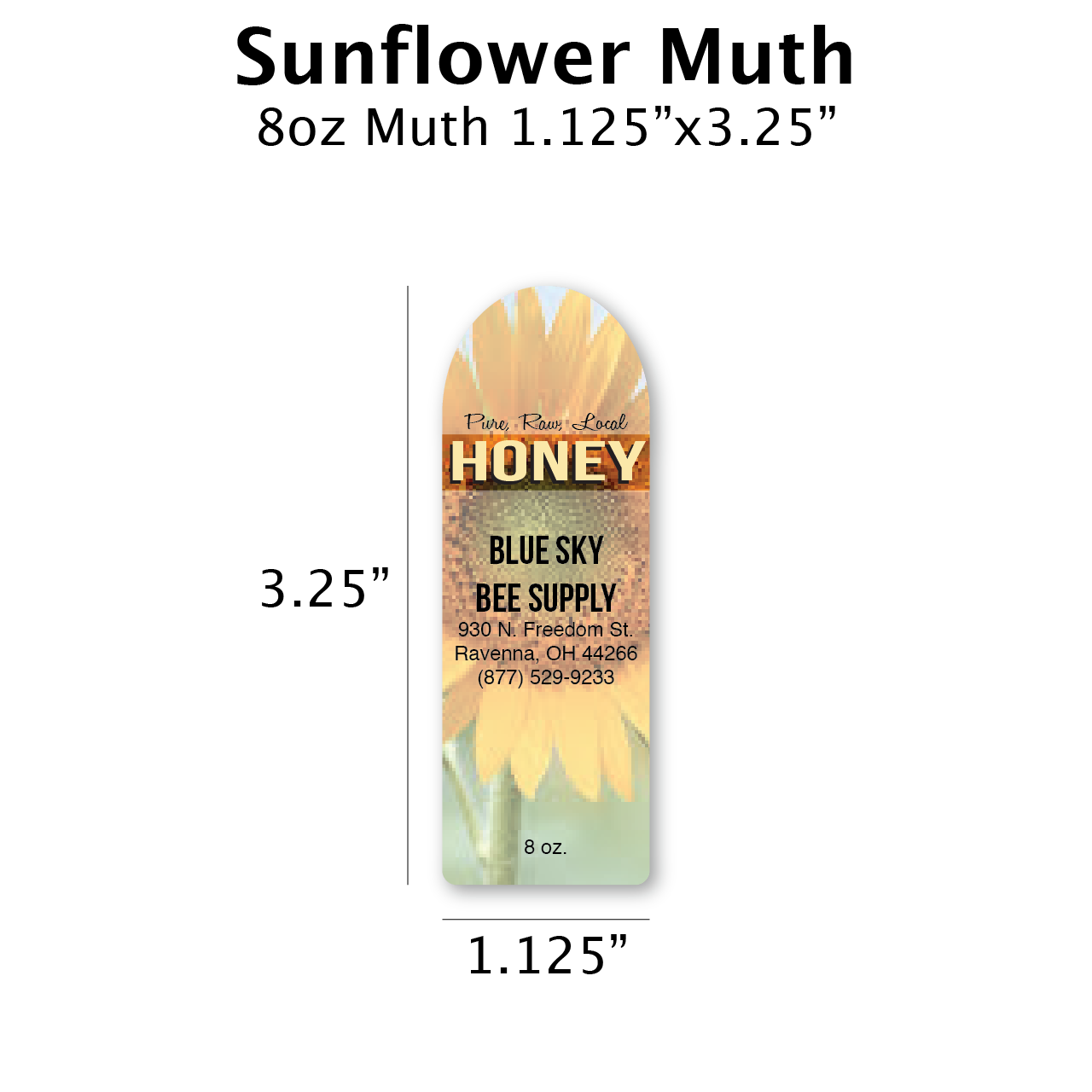 Sunflower - Customizable Muth Jar Labels