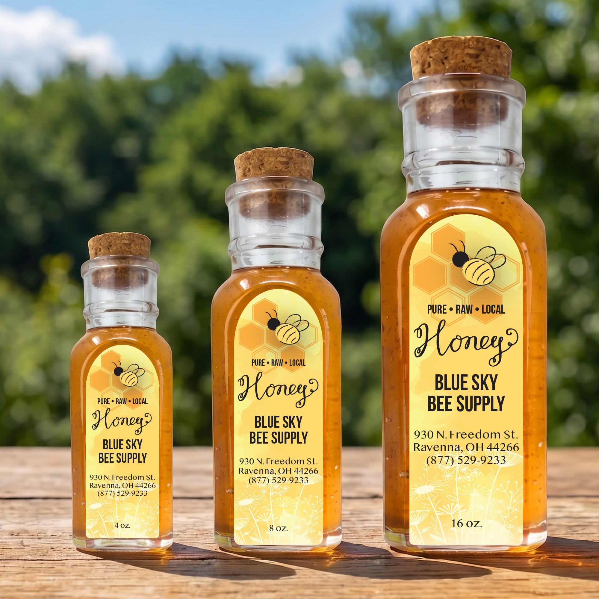 Sunny Bee - Customizable Muth Jar Labels