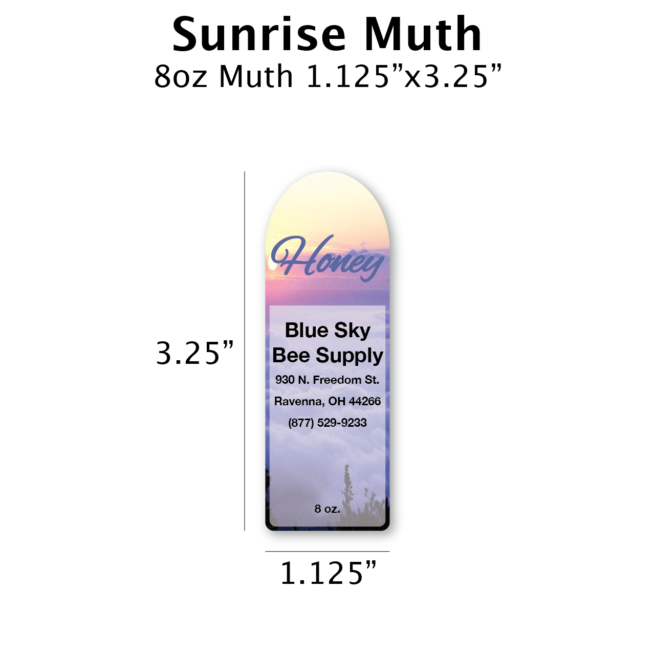 Sunrise - Customizable Muth Jar Labels
