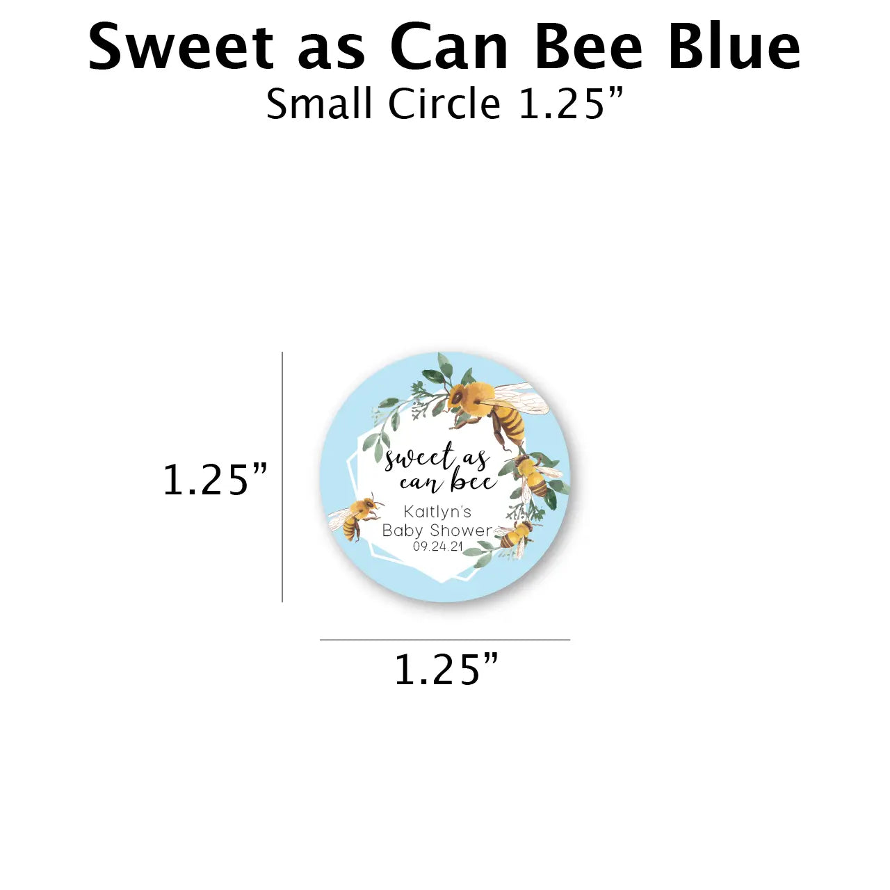 Sweet as Can Bee Blue - Favor Label (100 Count) Blue Sky Bee Supply
