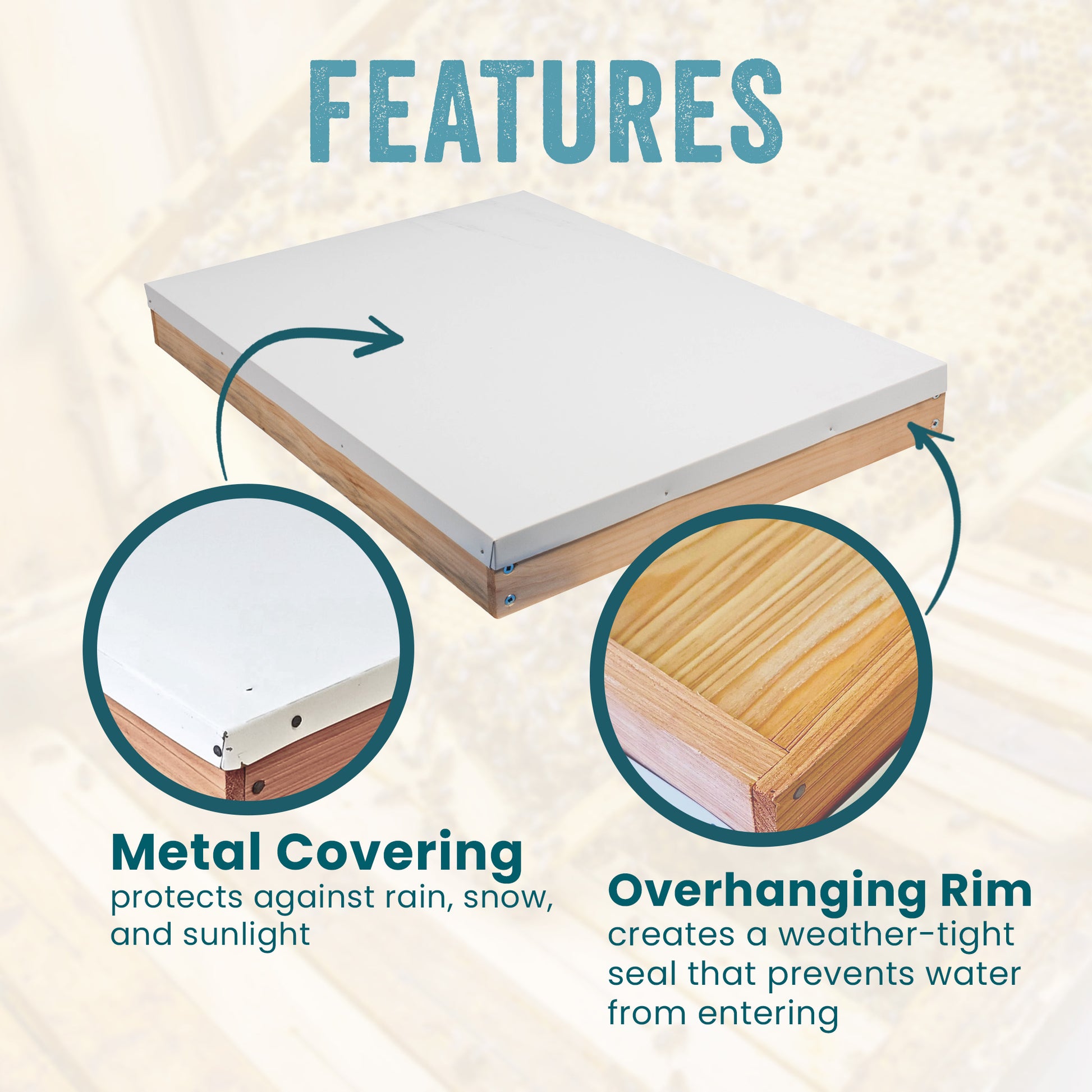 8 Frame WOOD Telescoping Top Cover [8-667]