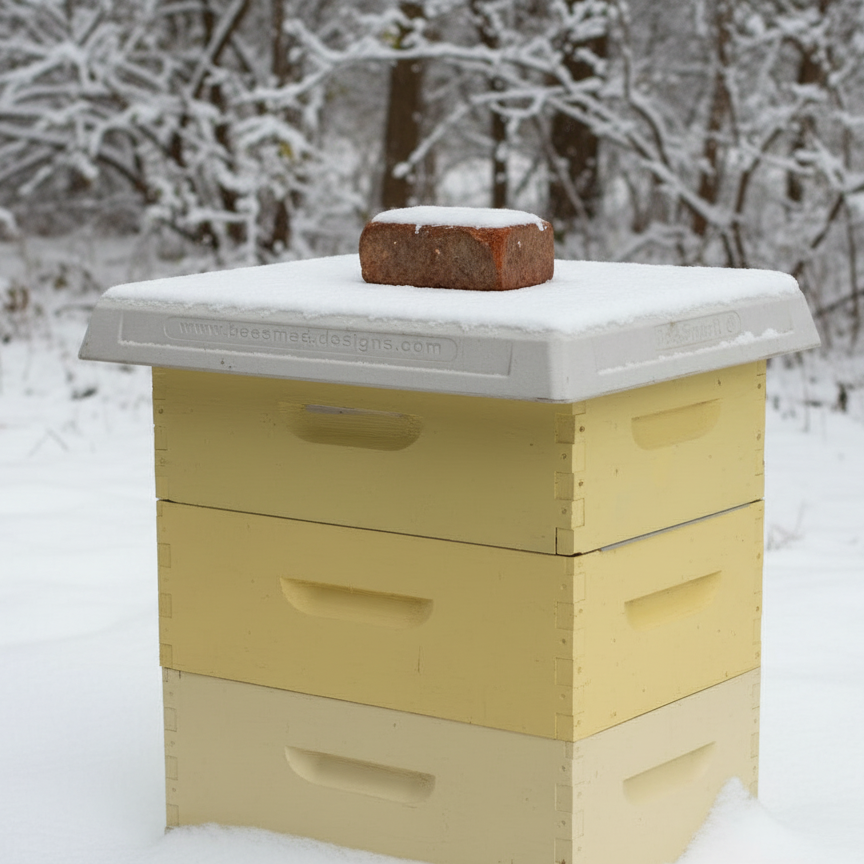 Ultimate Hive Cover on top of Yellow Hive