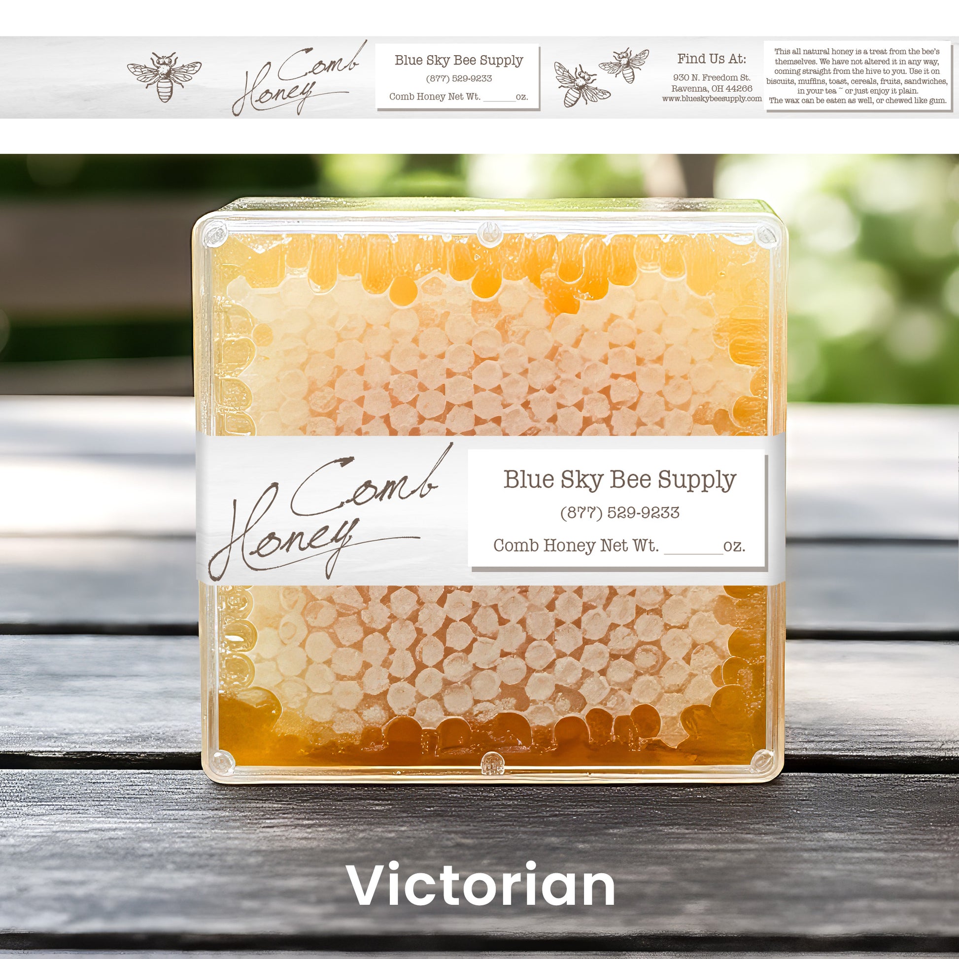 Customizable Full Size Cut Comb Box Labels (100 count)