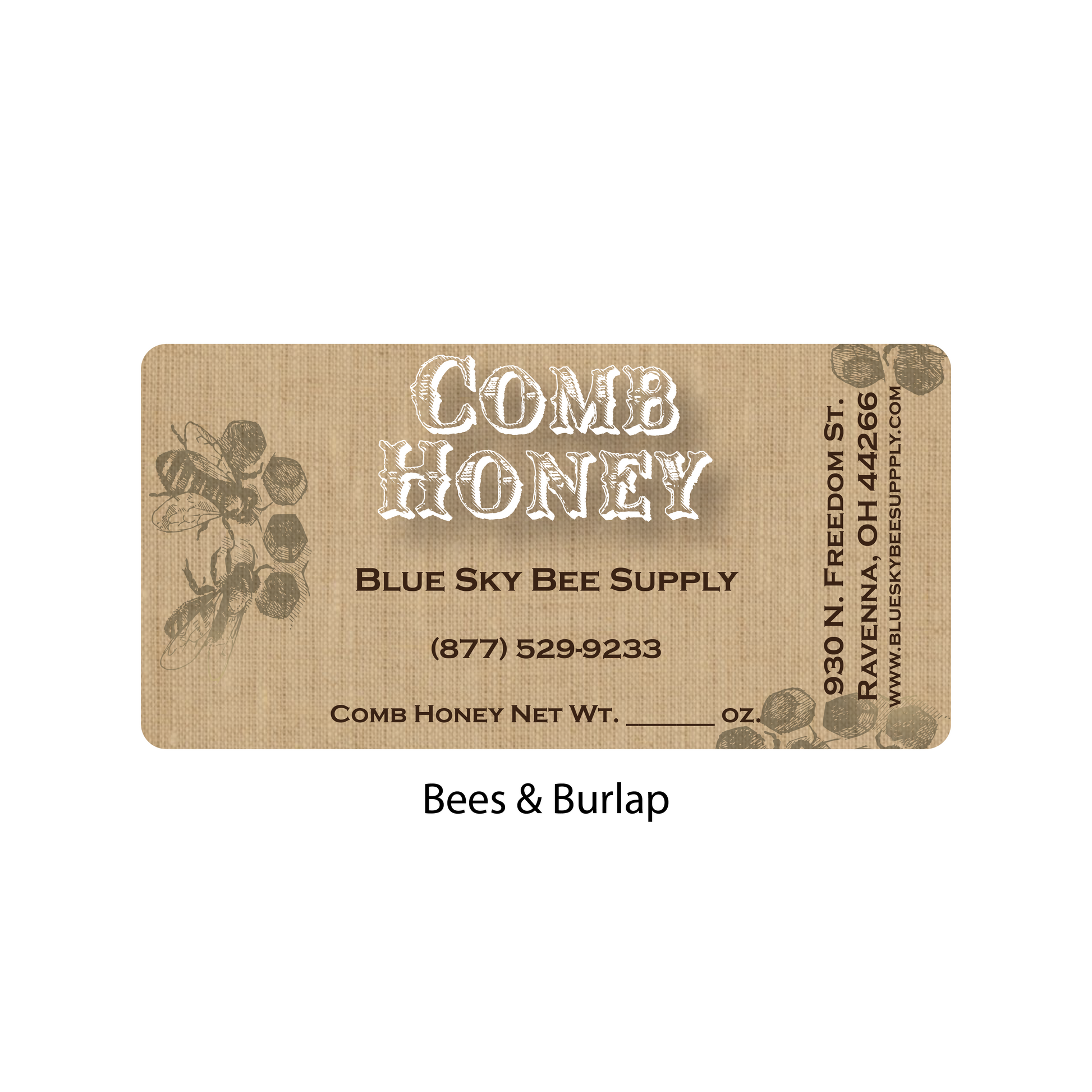 Customizable Half Size Cut Comb Box Labels (160 count)