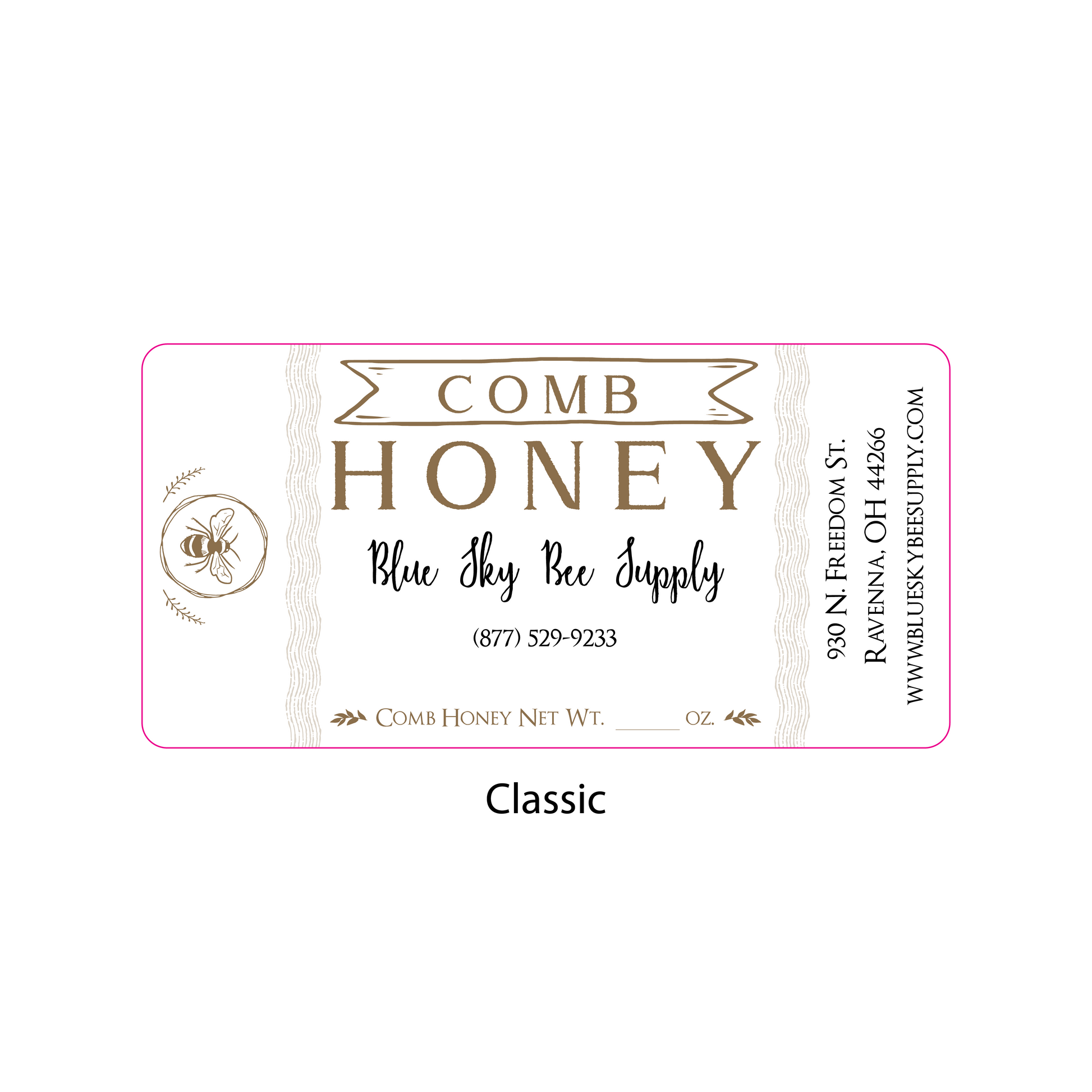 Customizable Half Size Cut Comb Box Labels (160 count)