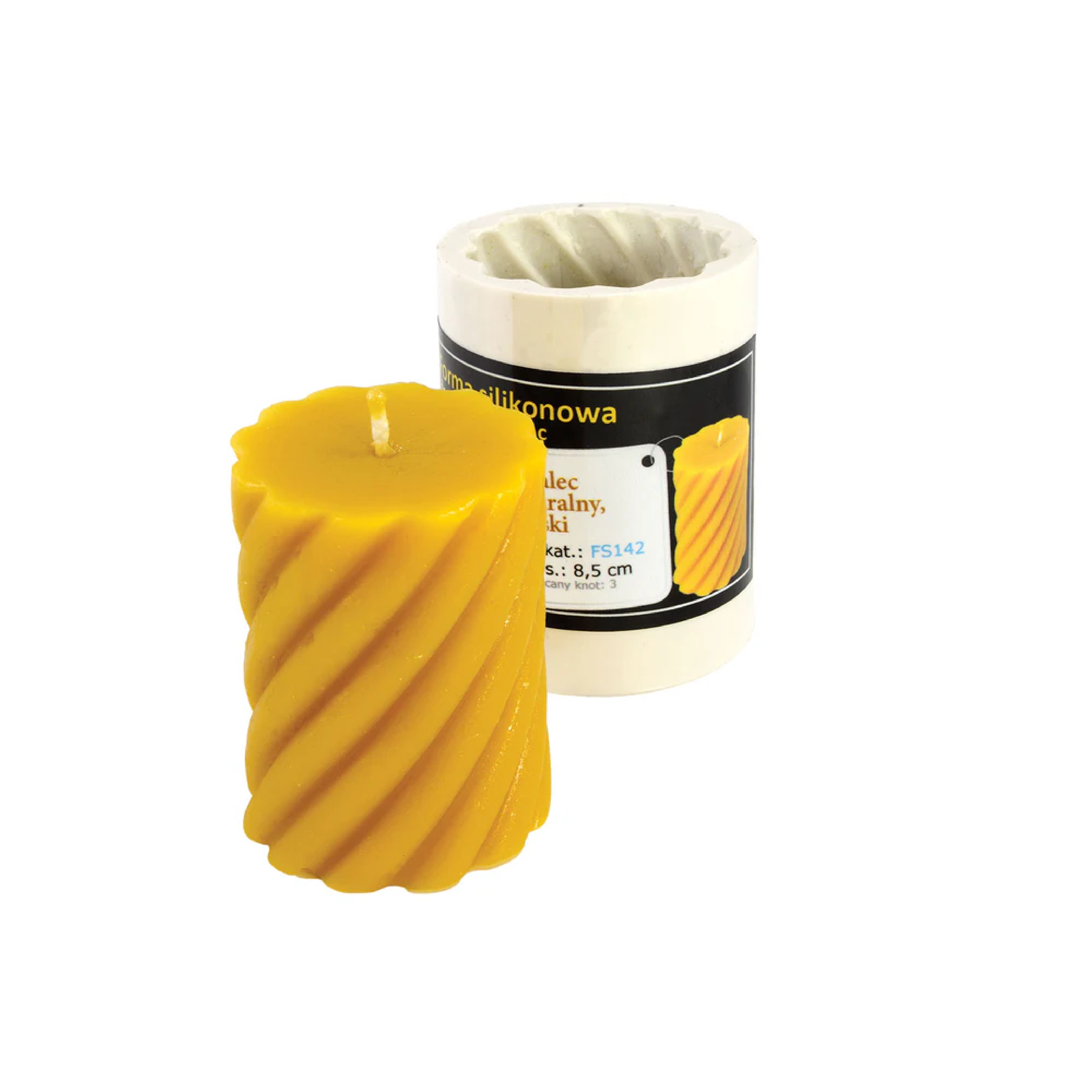 Curled Cylinder Candle Mold [FS142]