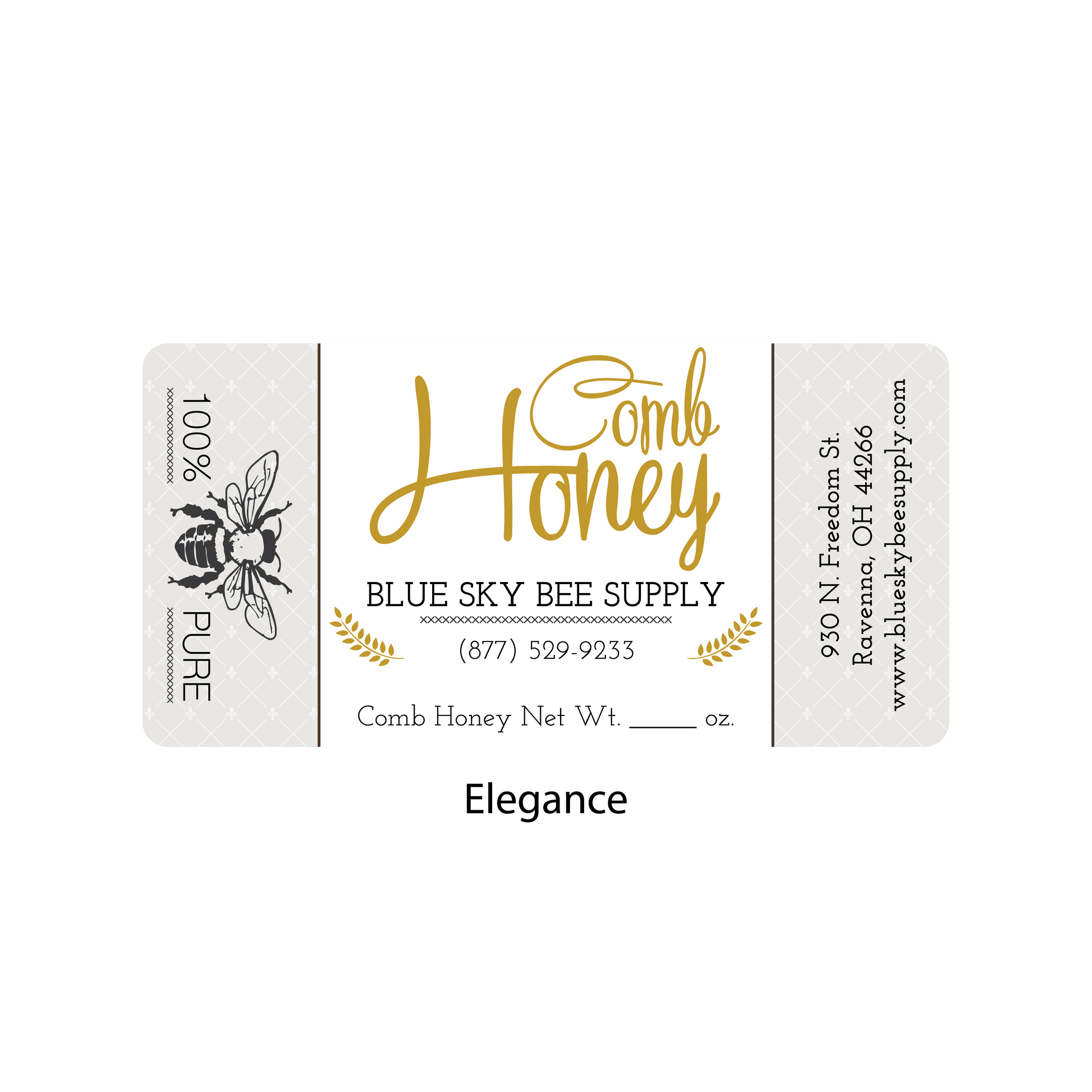 Customizable Half Size Cut Comb Box Labels (160 count)
