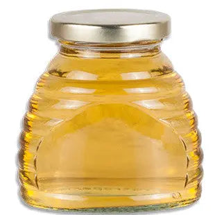 3 oz. skep jar with plain gold LUG lid