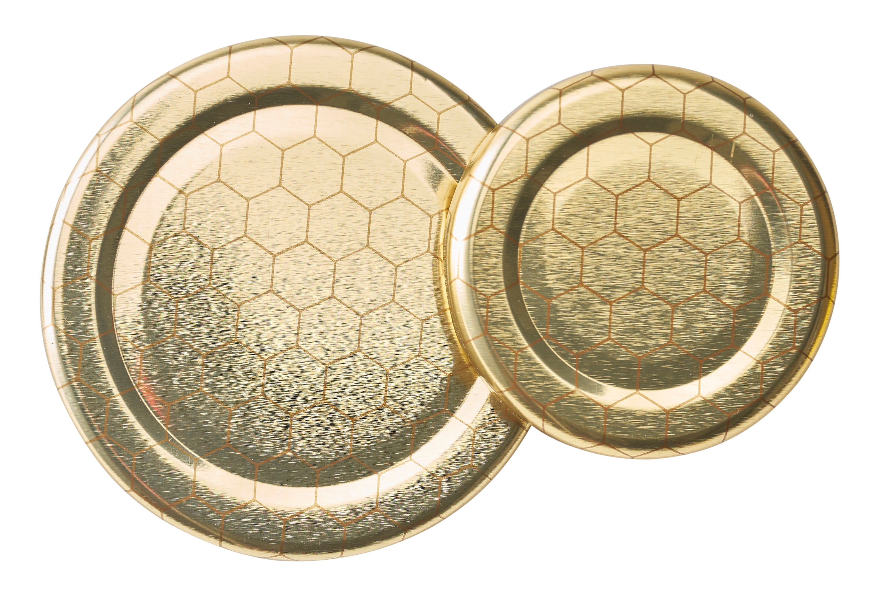Gold w/Hex Printed Metal LUG Lids [PLC-58 / PLC-43]