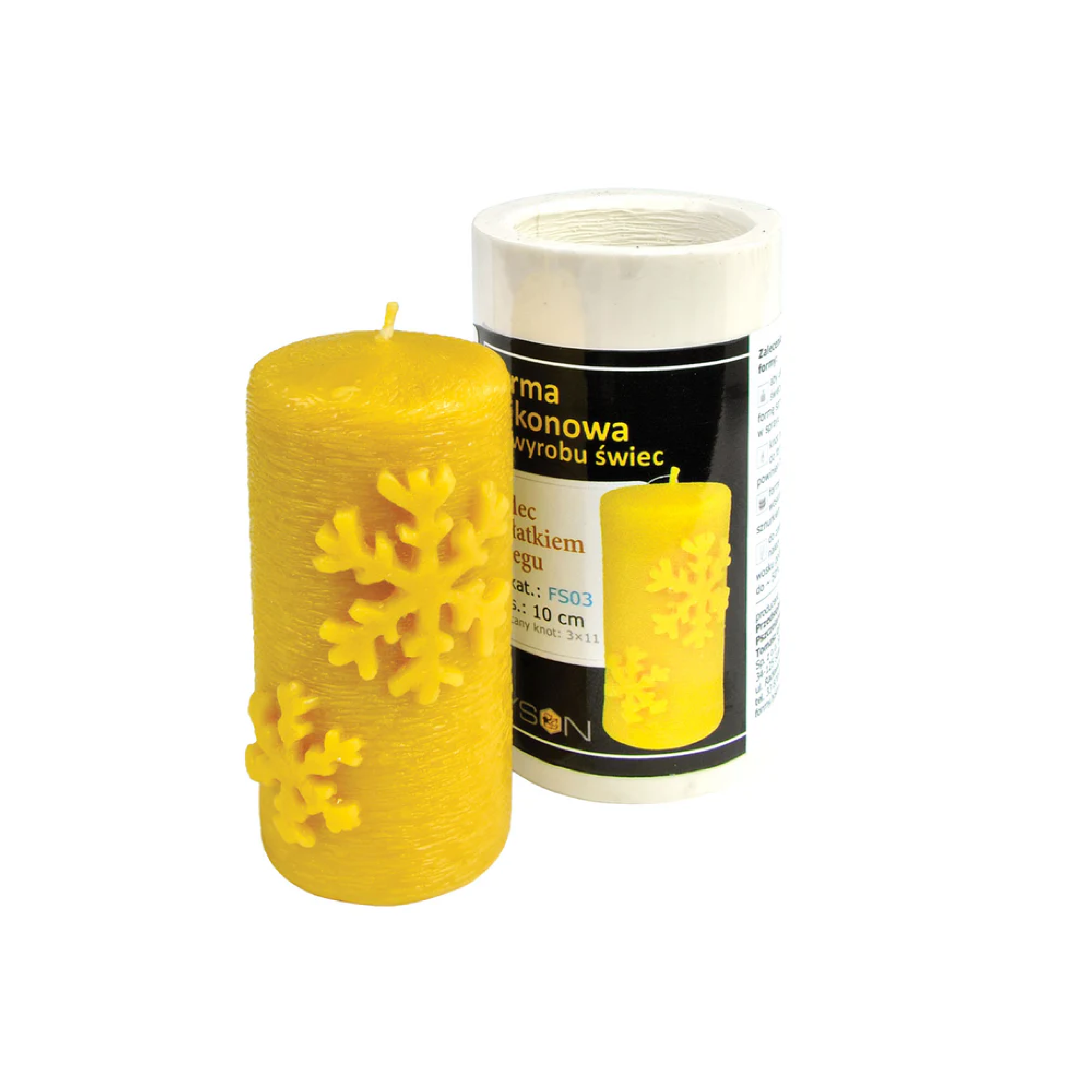 Cylinder Snowflake Candle Mold [FS03]